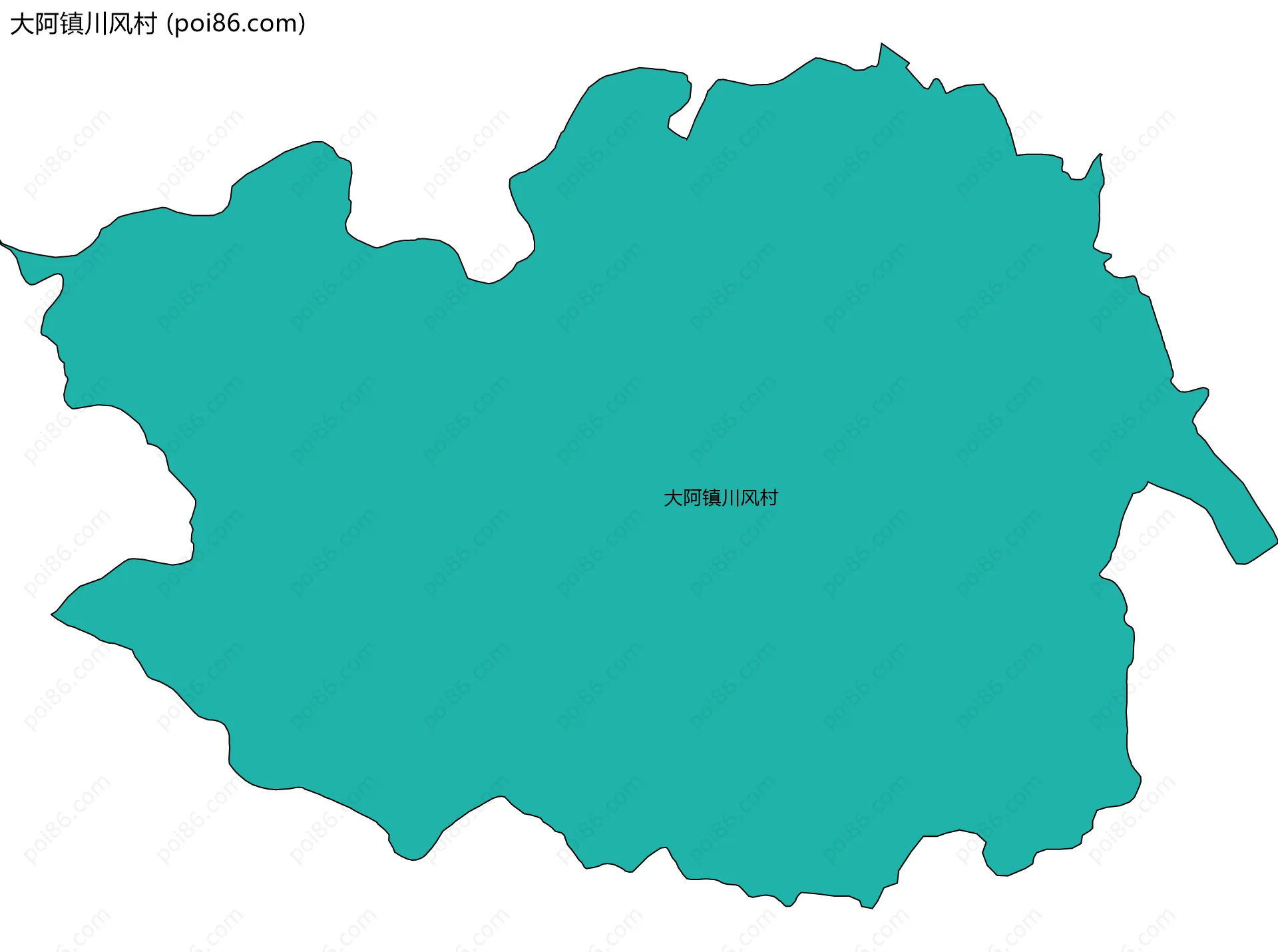大阿镇川风村边界地图