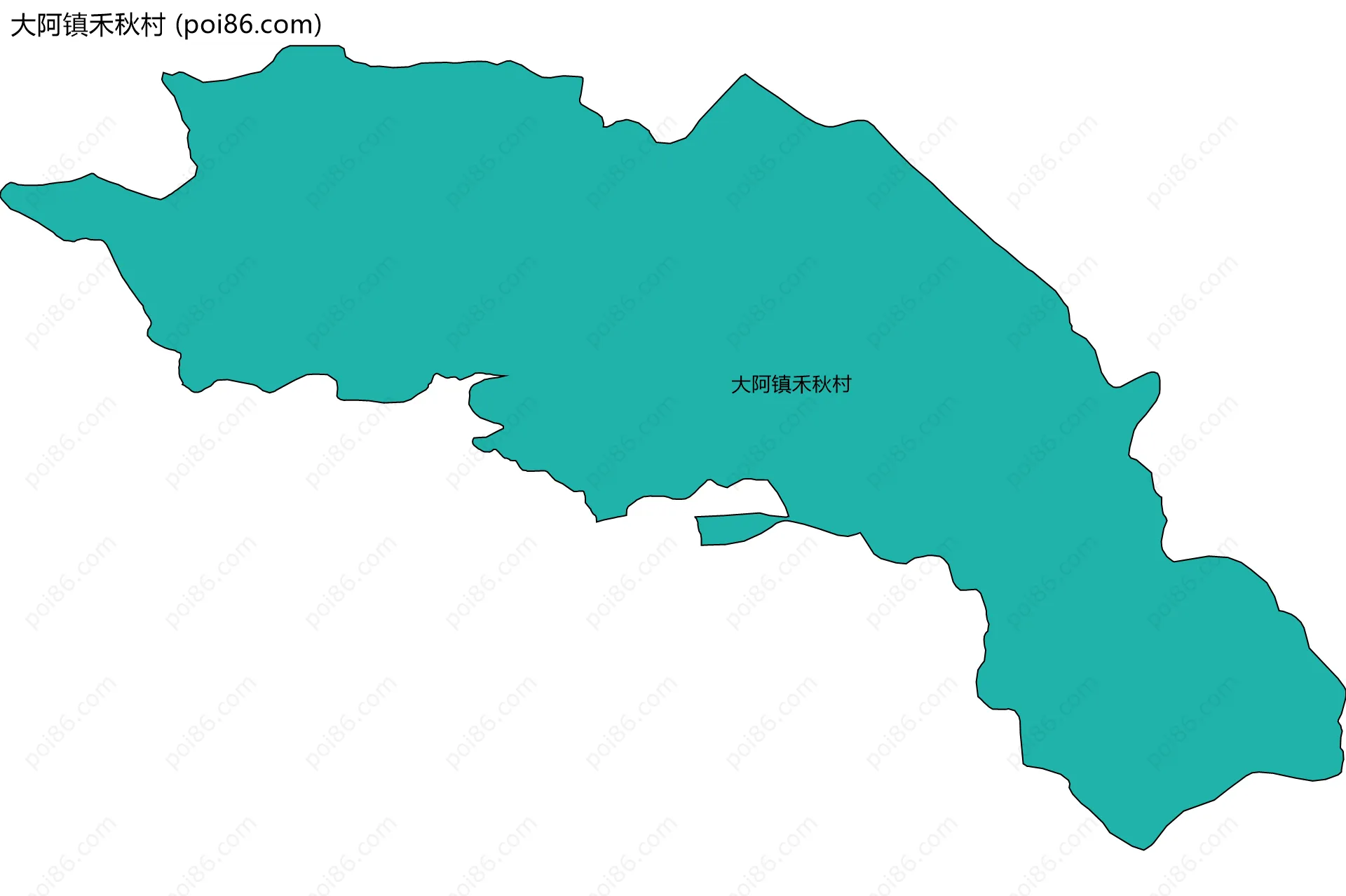 大阿镇禾秋村边界地图