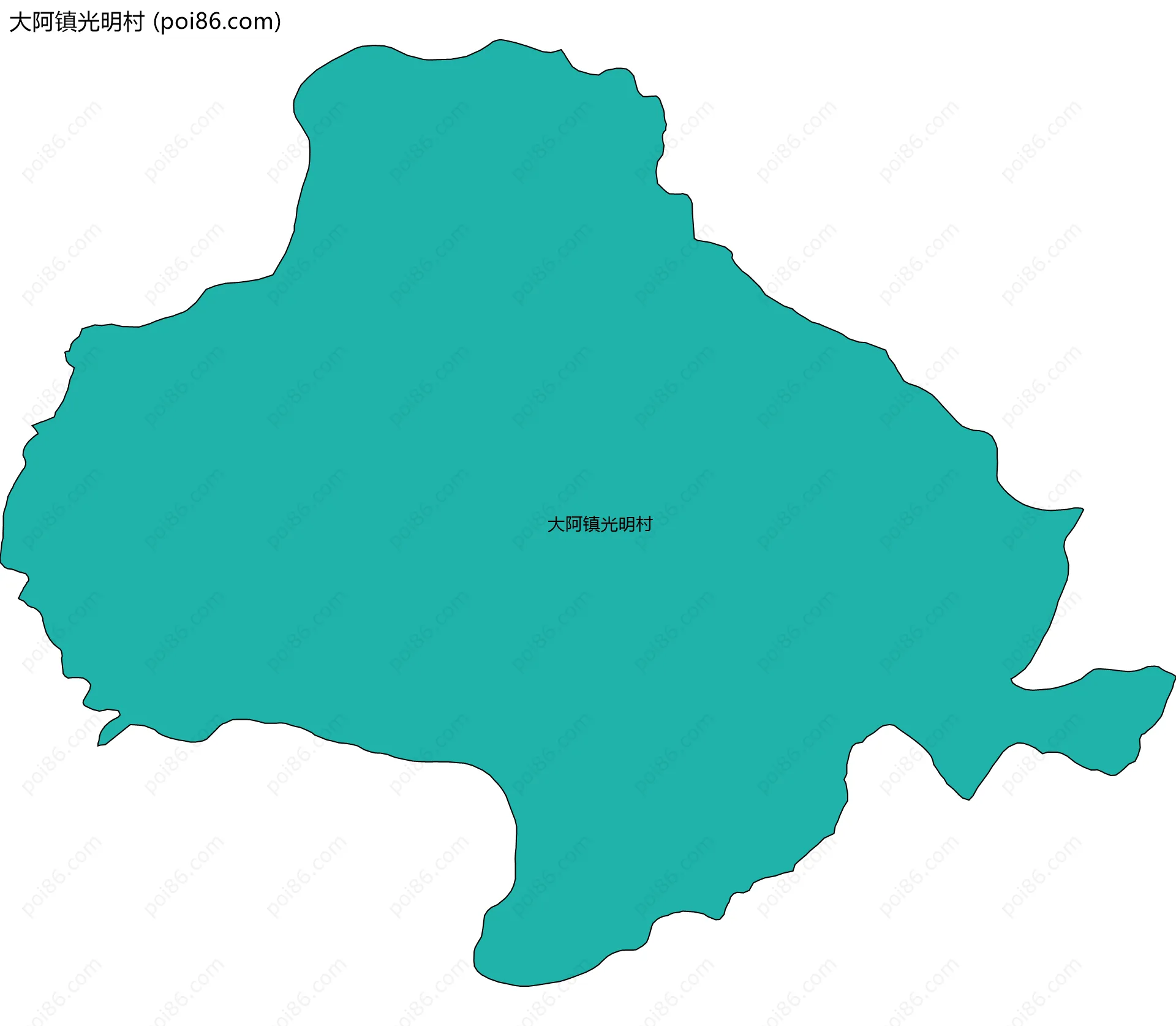 大阿镇光明村边界地图