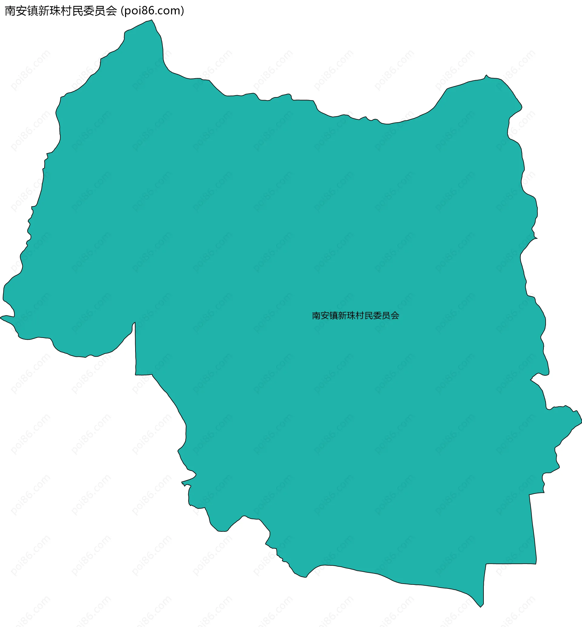 南安镇新珠村民委员会边界地图