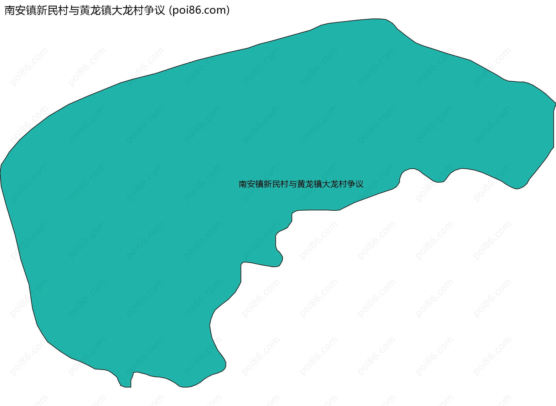 南安镇新民村与黄龙镇大龙村争议边界地图