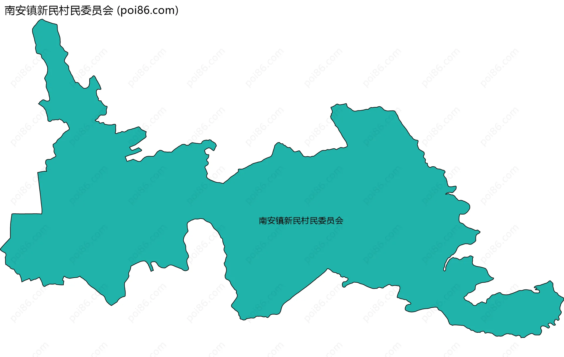 南安镇新民村民委员会边界地图