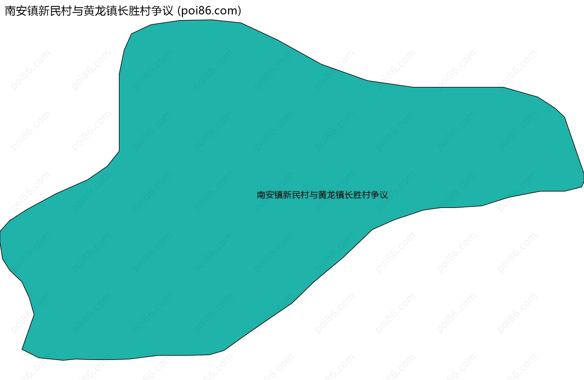 南安镇新民村与黄龙镇长胜村争议边界地图