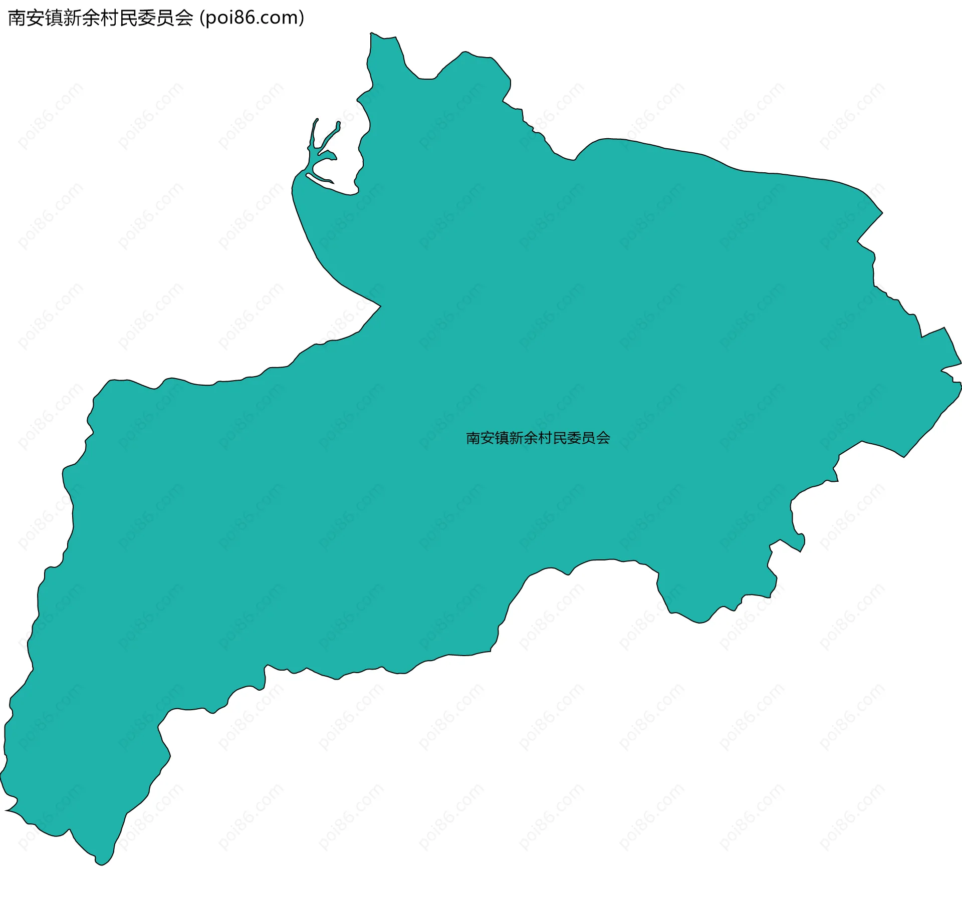 南安镇新余村民委员会边界地图