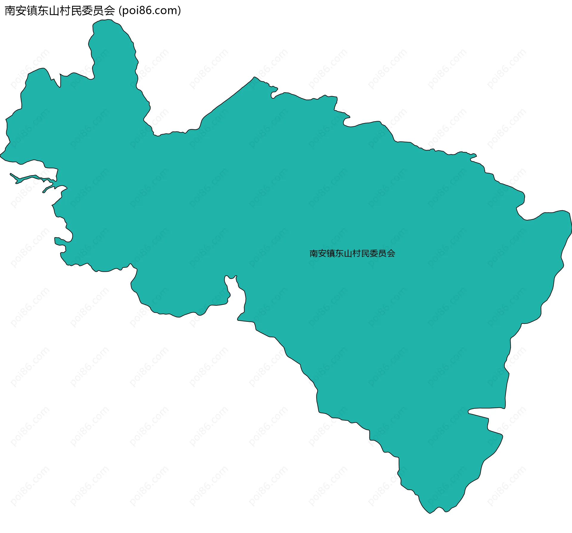 南安镇东山村民委员会边界地图
