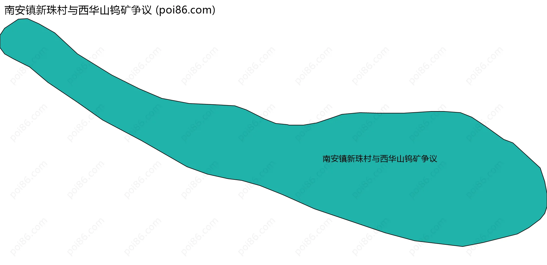 南安镇新珠村与西华山钨矿争议边界地图