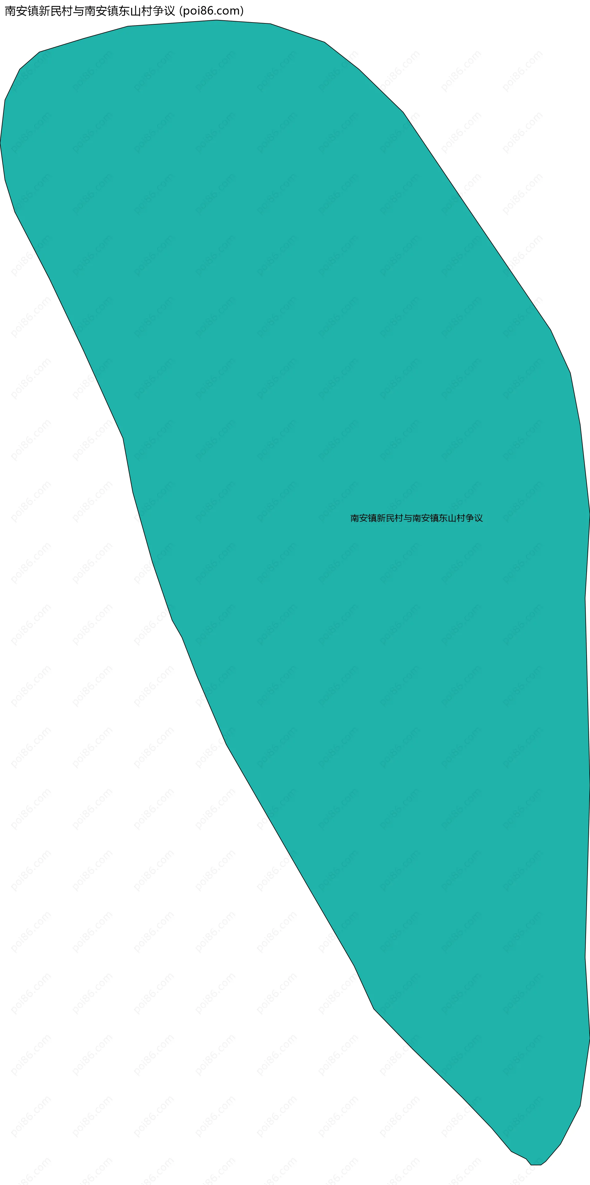 南安镇新民村与南安镇东山村争议边界地图