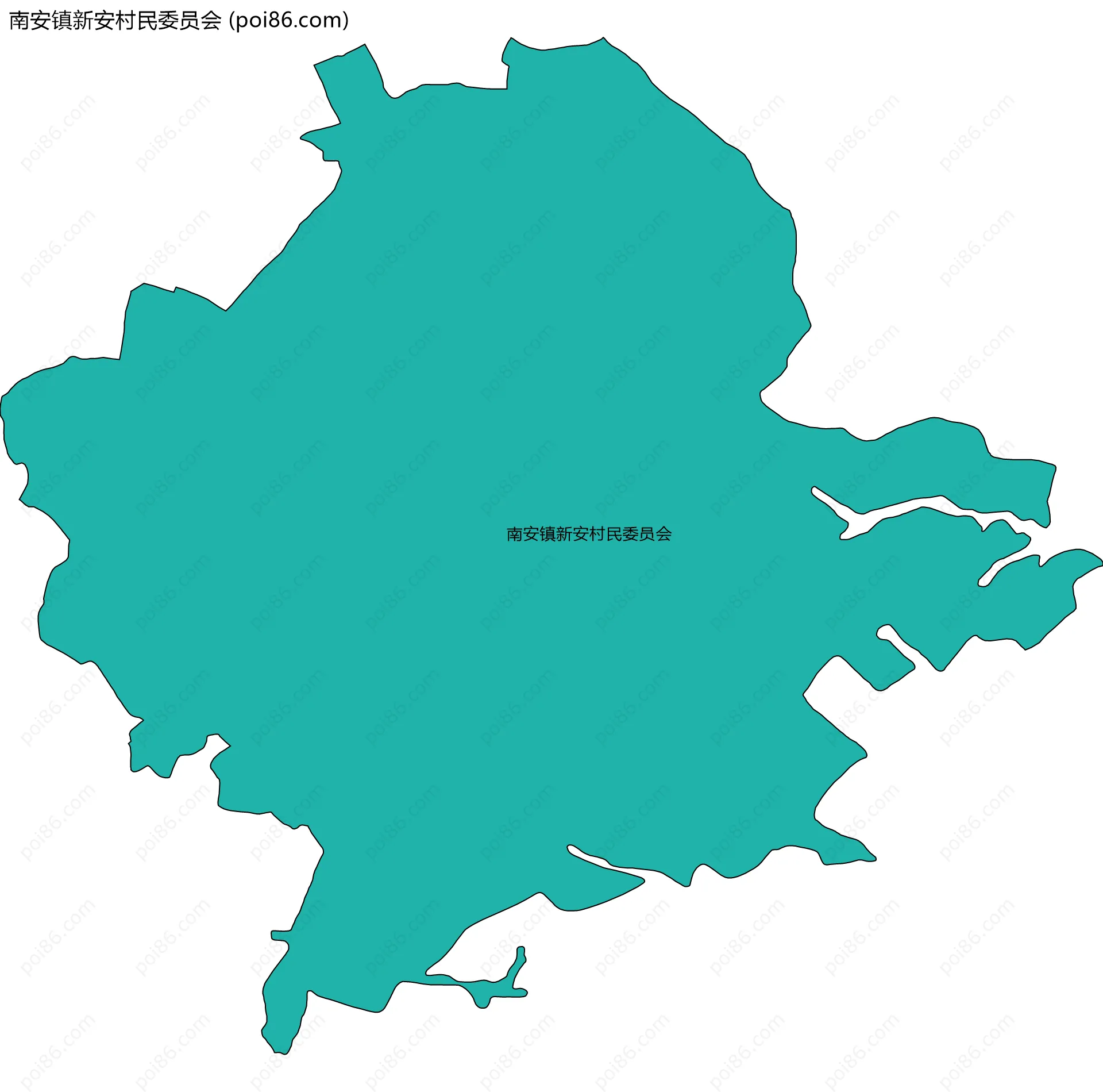 南安镇新安村民委员会边界地图