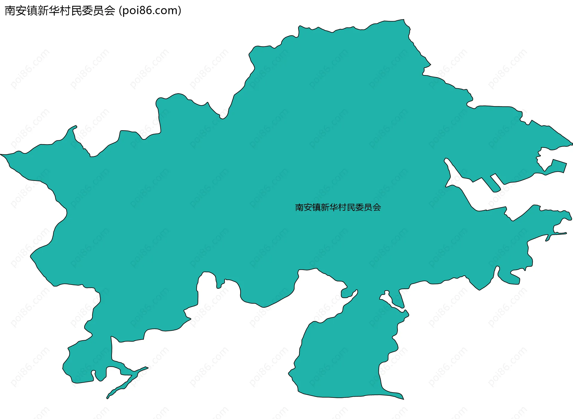 南安镇新华村民委员会边界地图