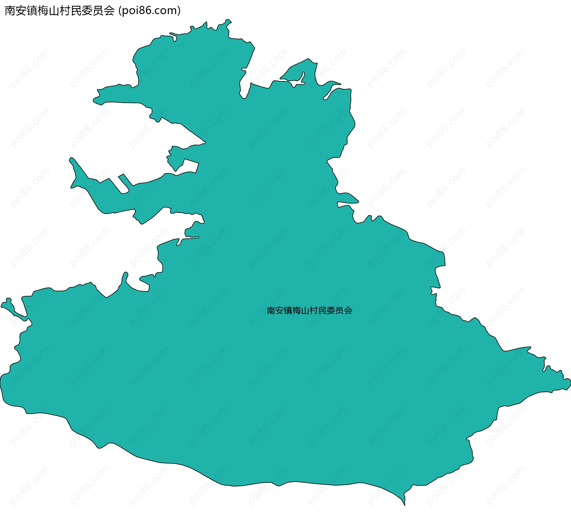 南安镇梅山村民委员会边界地图