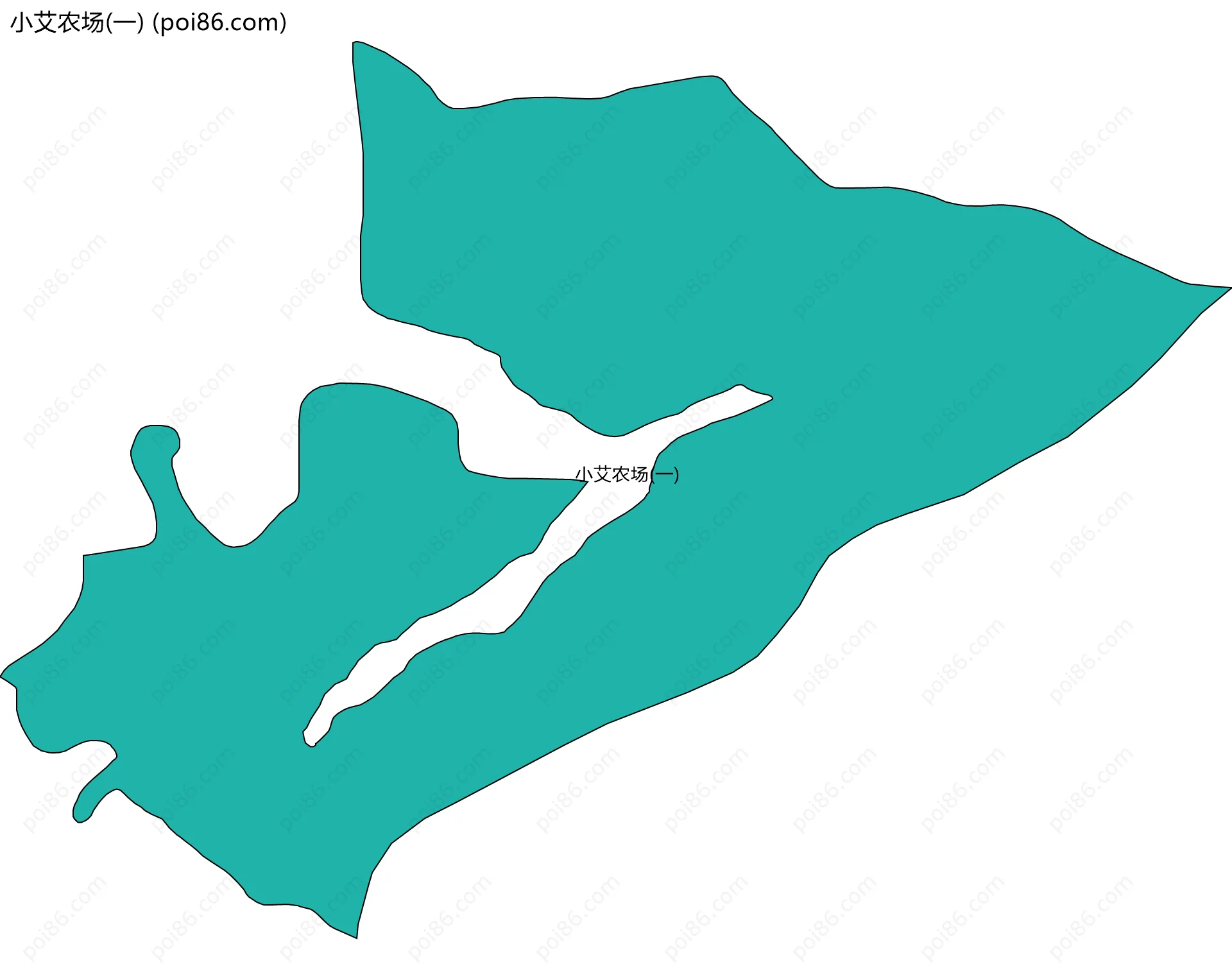 小艾农场(一)边界地图