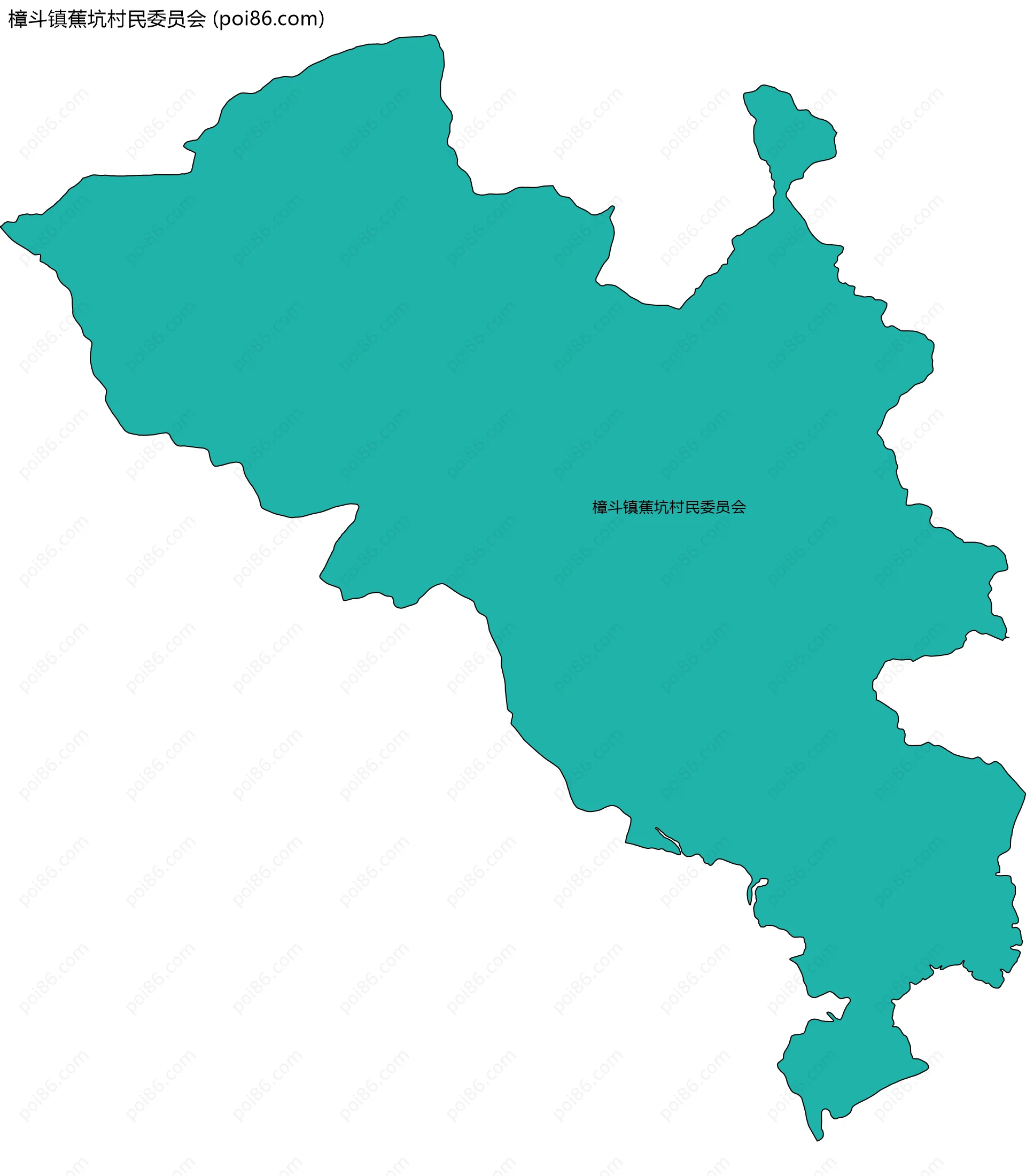 樟斗镇蕉坑村民委员会边界地图