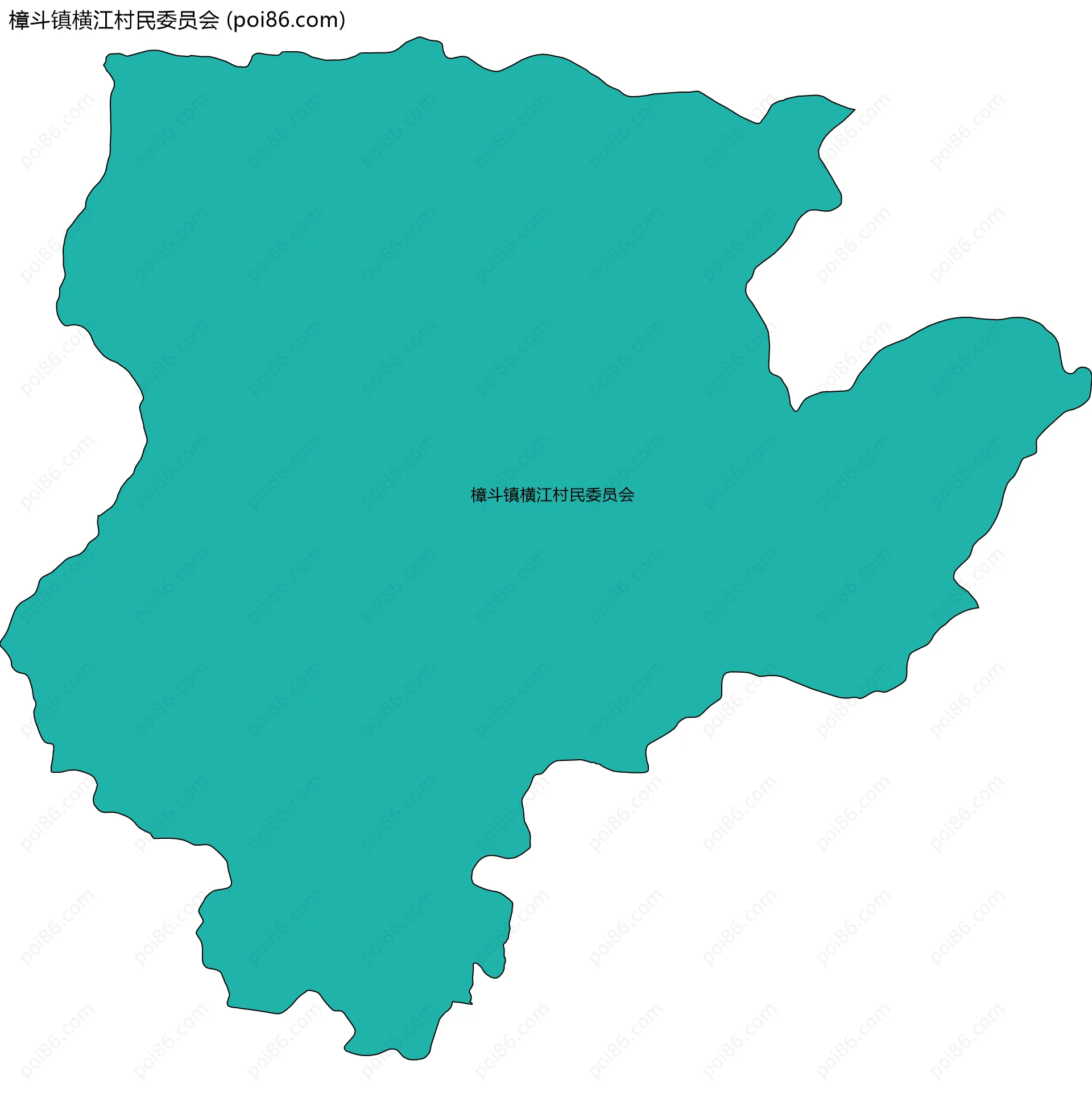 樟斗镇横江村民委员会边界地图