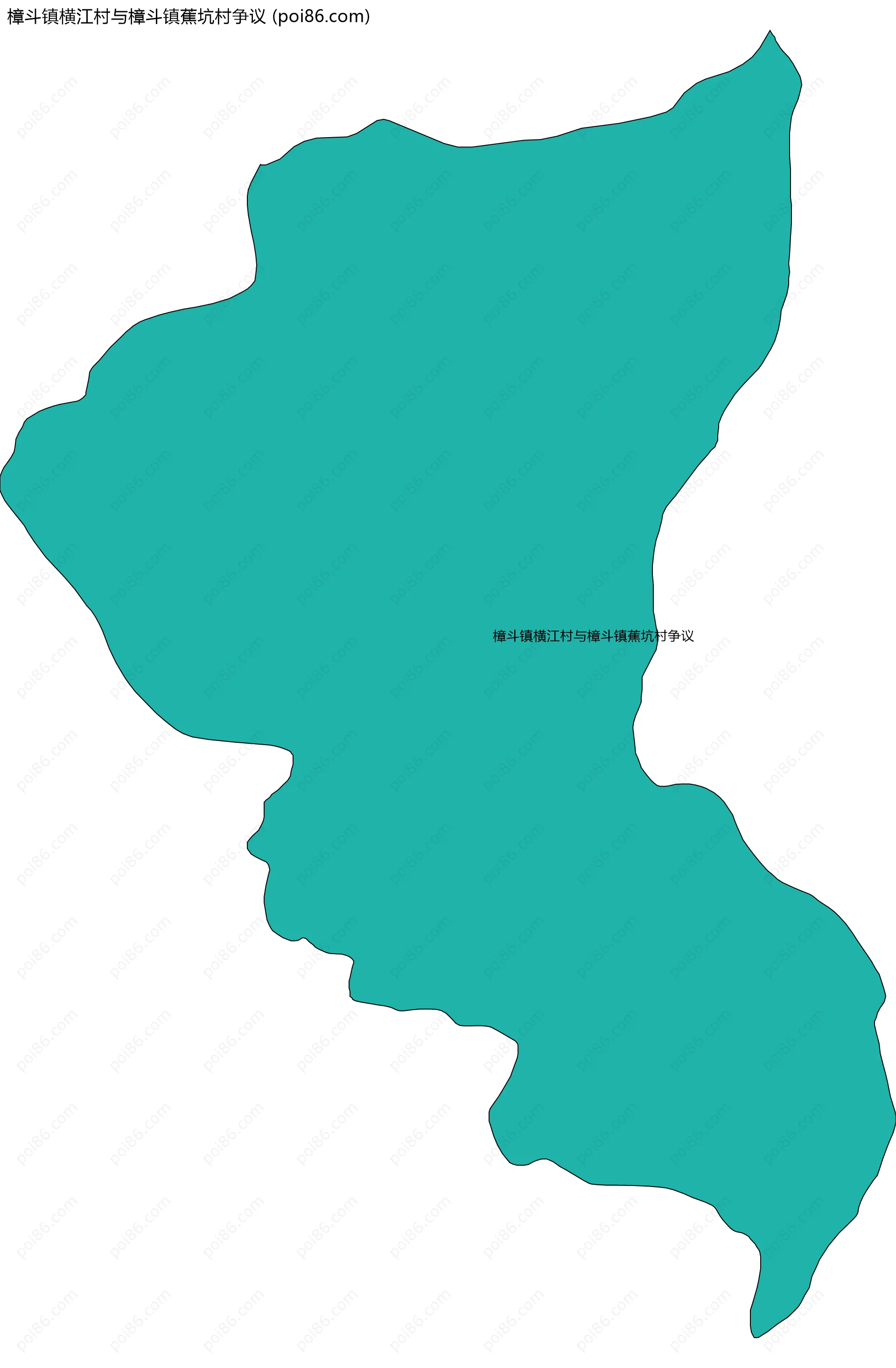 樟斗镇横江村与樟斗镇蕉坑村争议边界地图