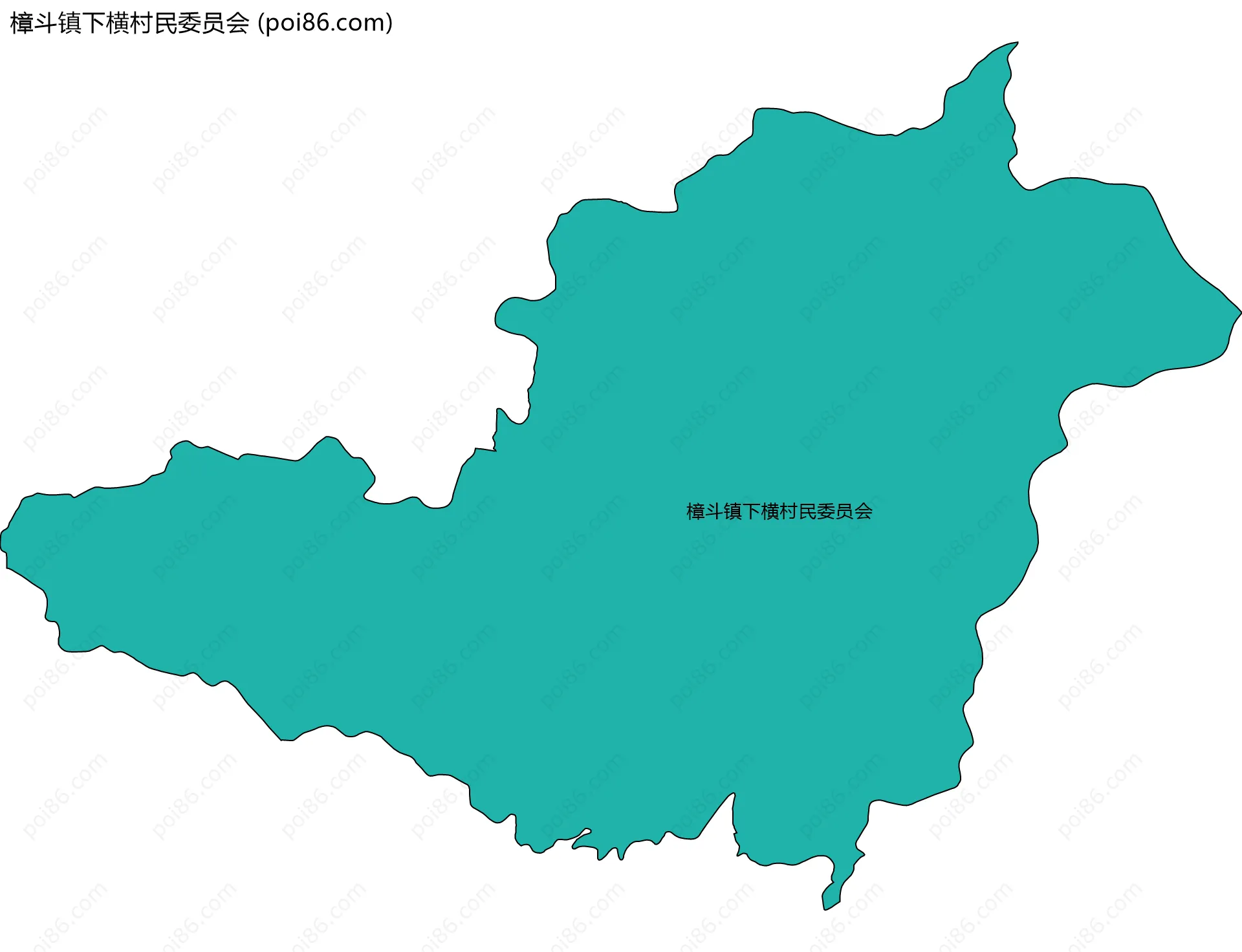 樟斗镇下横村民委员会边界地图