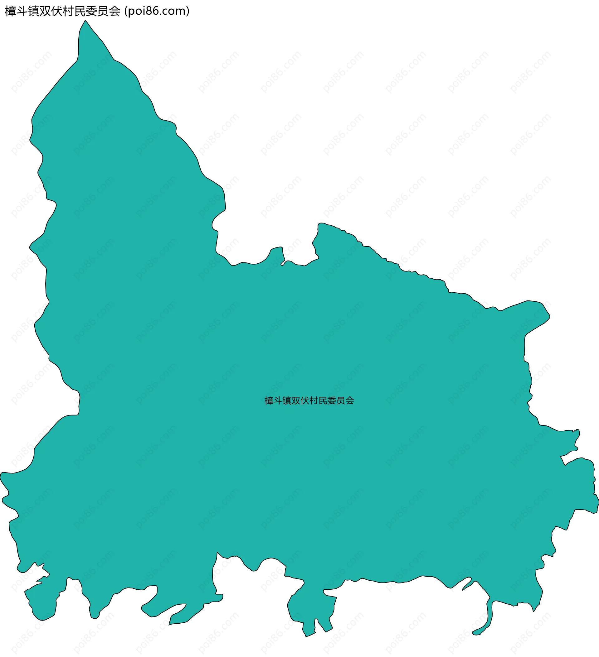 樟斗镇双伏村民委员会边界地图