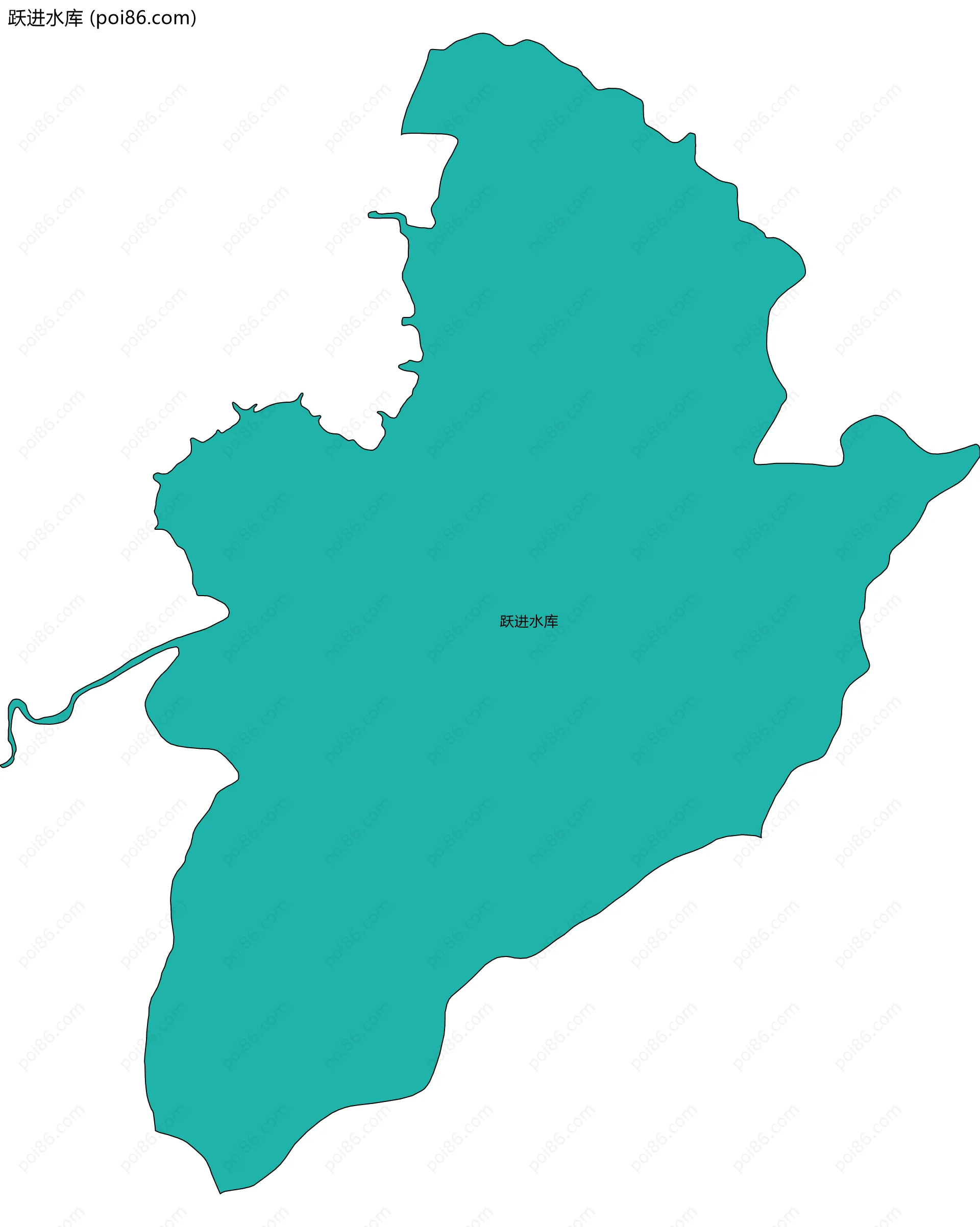 跃进水库边界地图