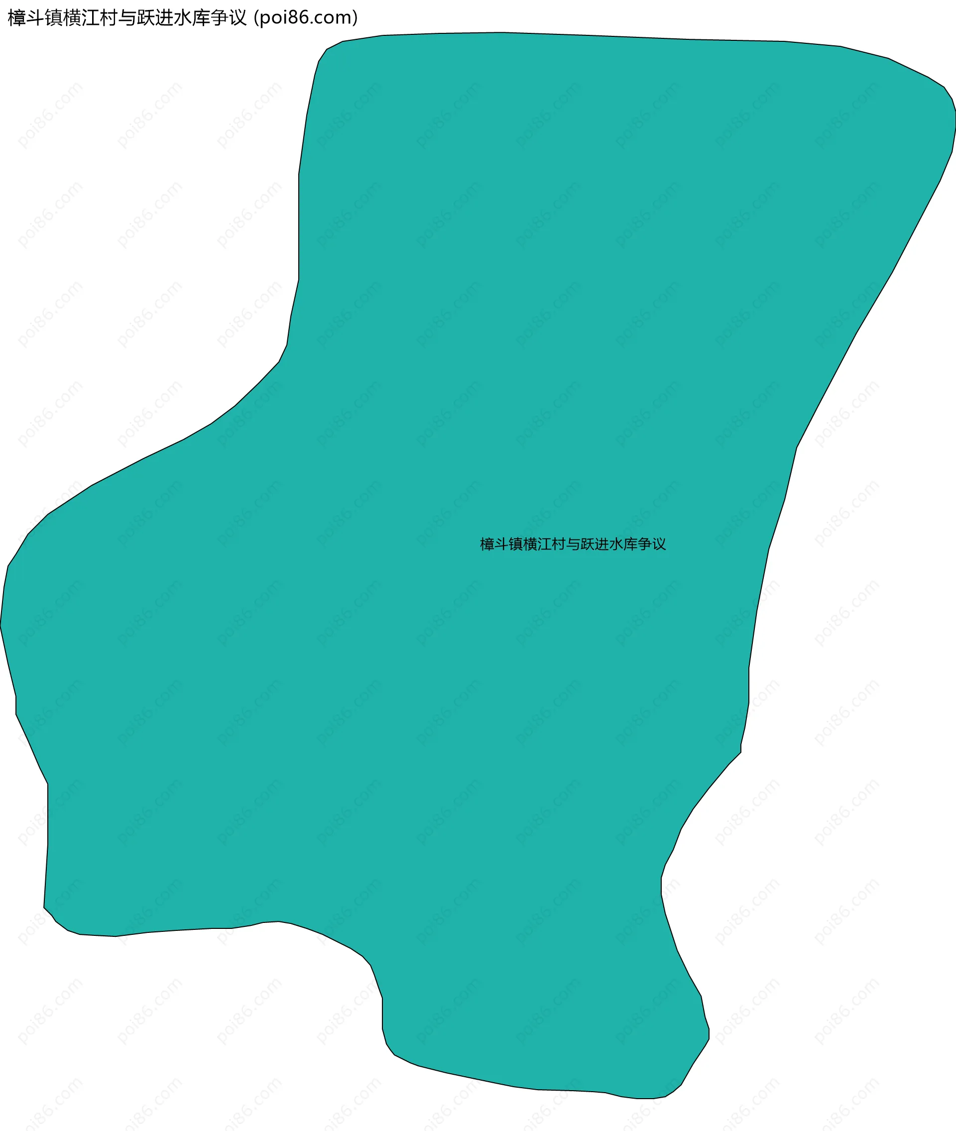 樟斗镇横江村与跃进水库争议边界地图