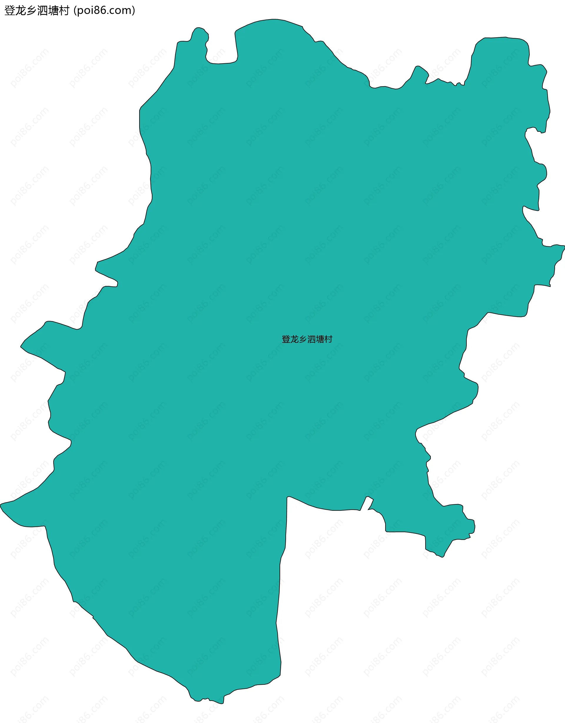 登龙乡泗塘村边界地图