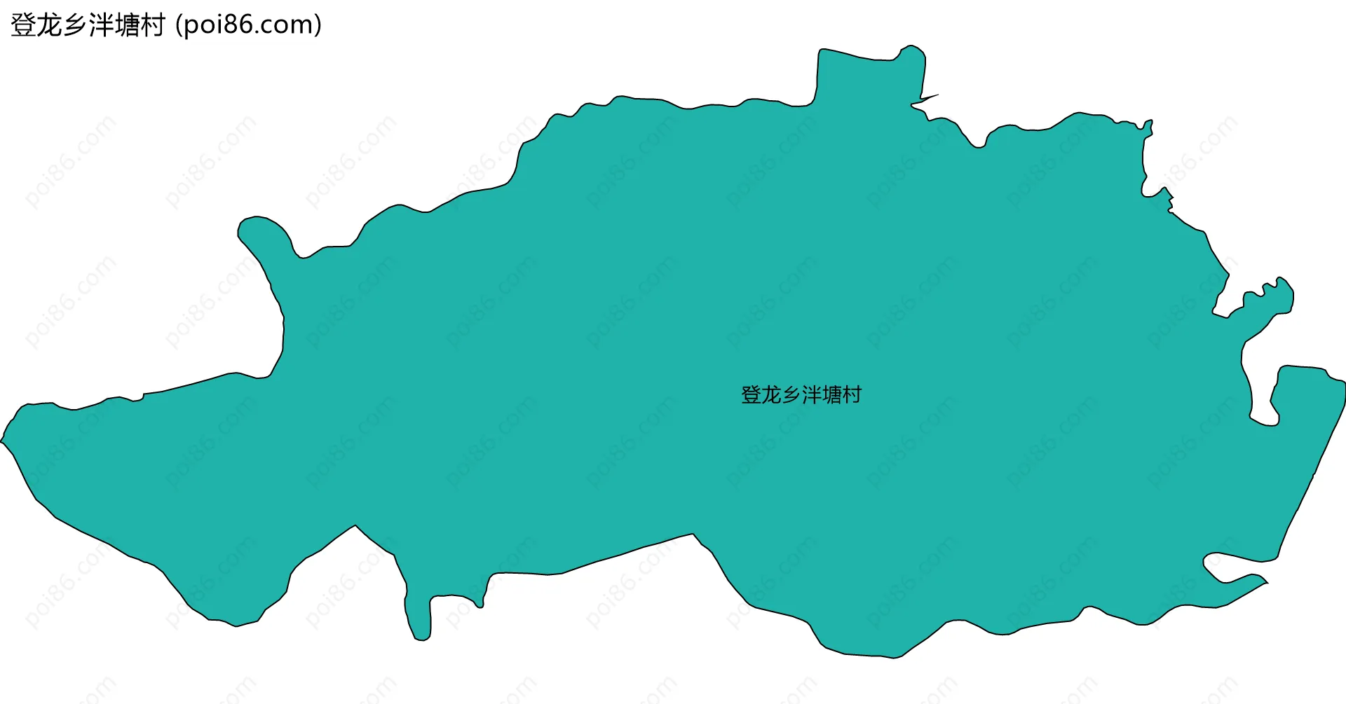 登龙乡泮塘村边界地图