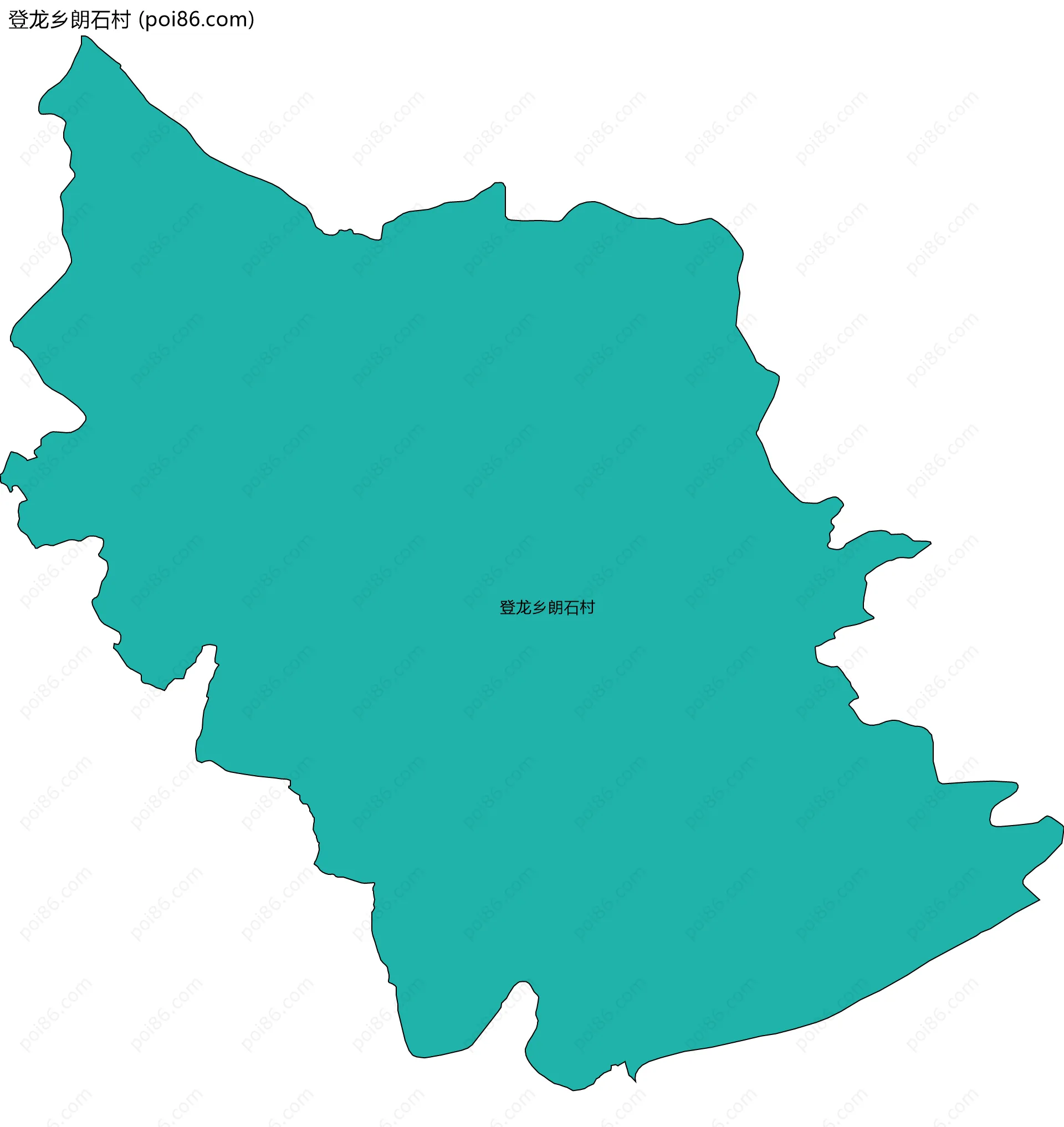 登龙乡朗石村边界地图