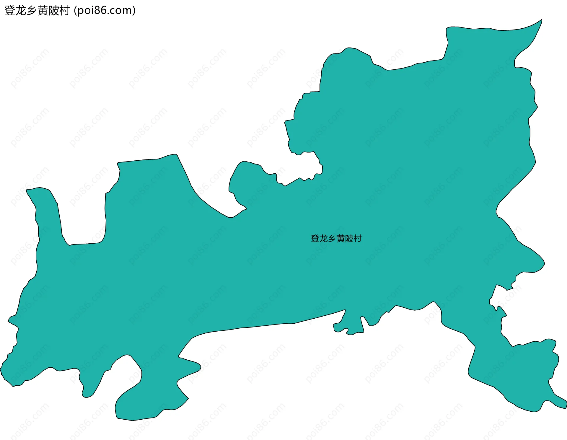 登龙乡黄陂村边界地图