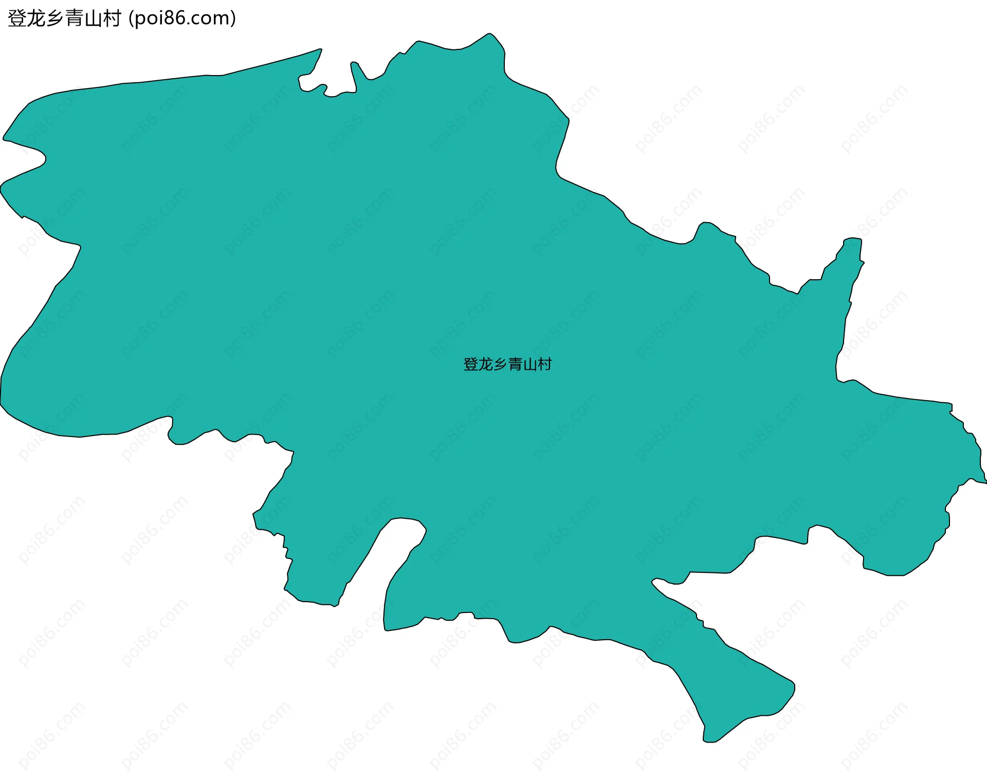 登龙乡青山村边界地图