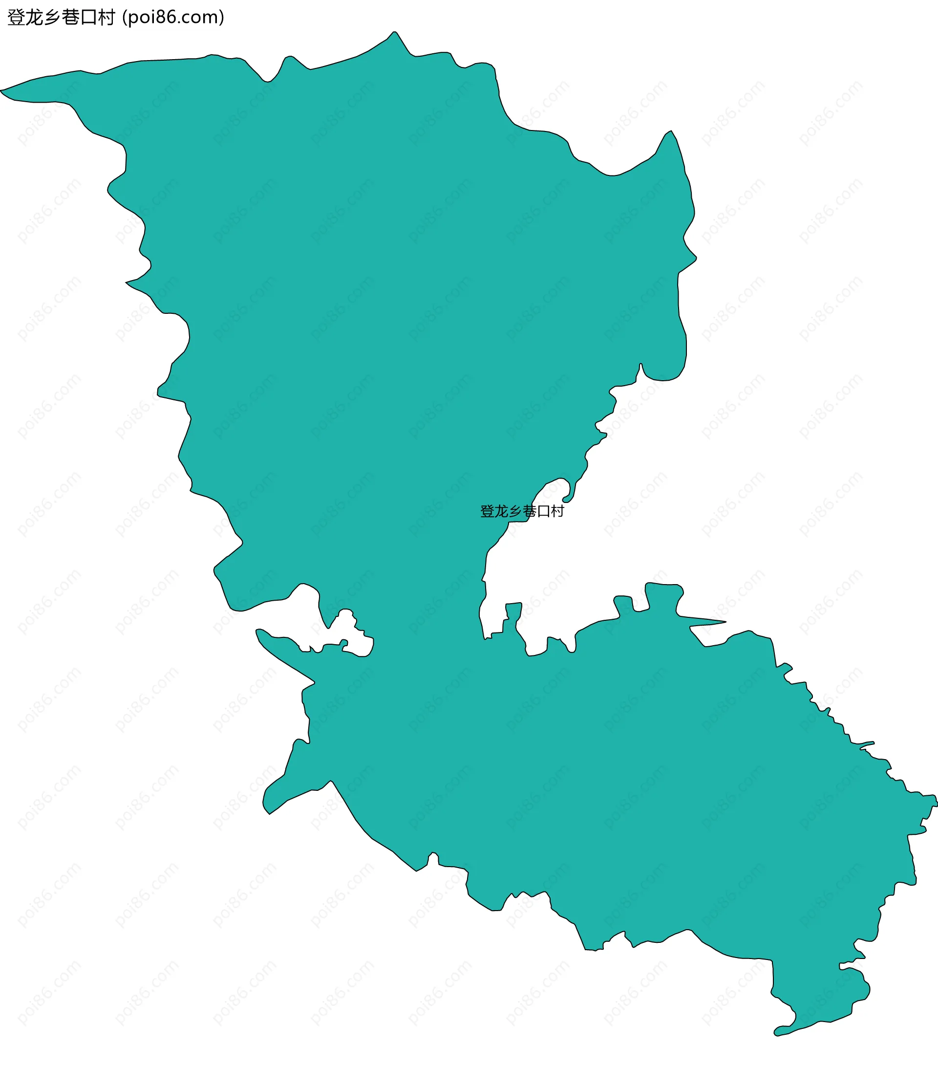 登龙乡巷口村边界地图