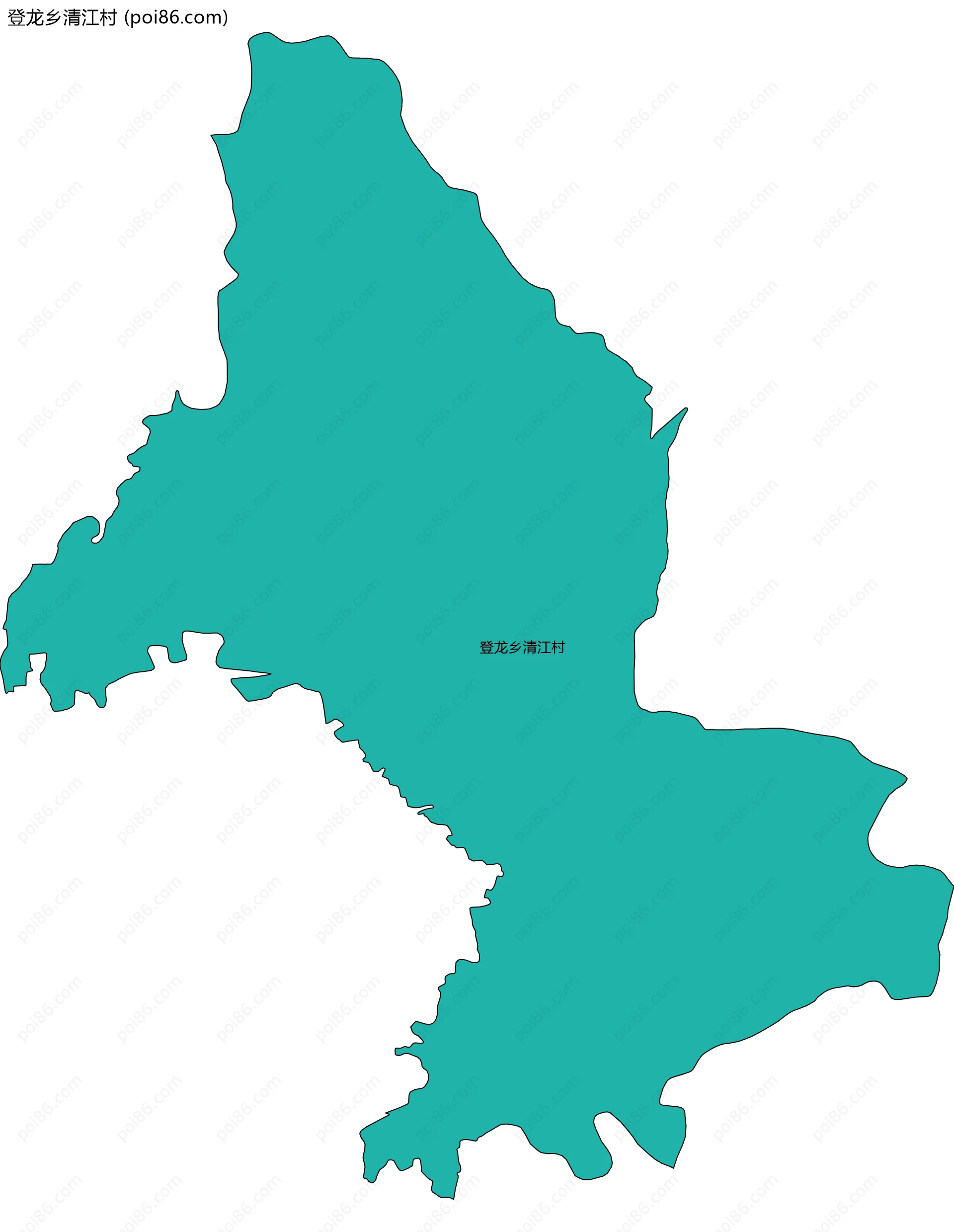 登龙乡清江村边界地图