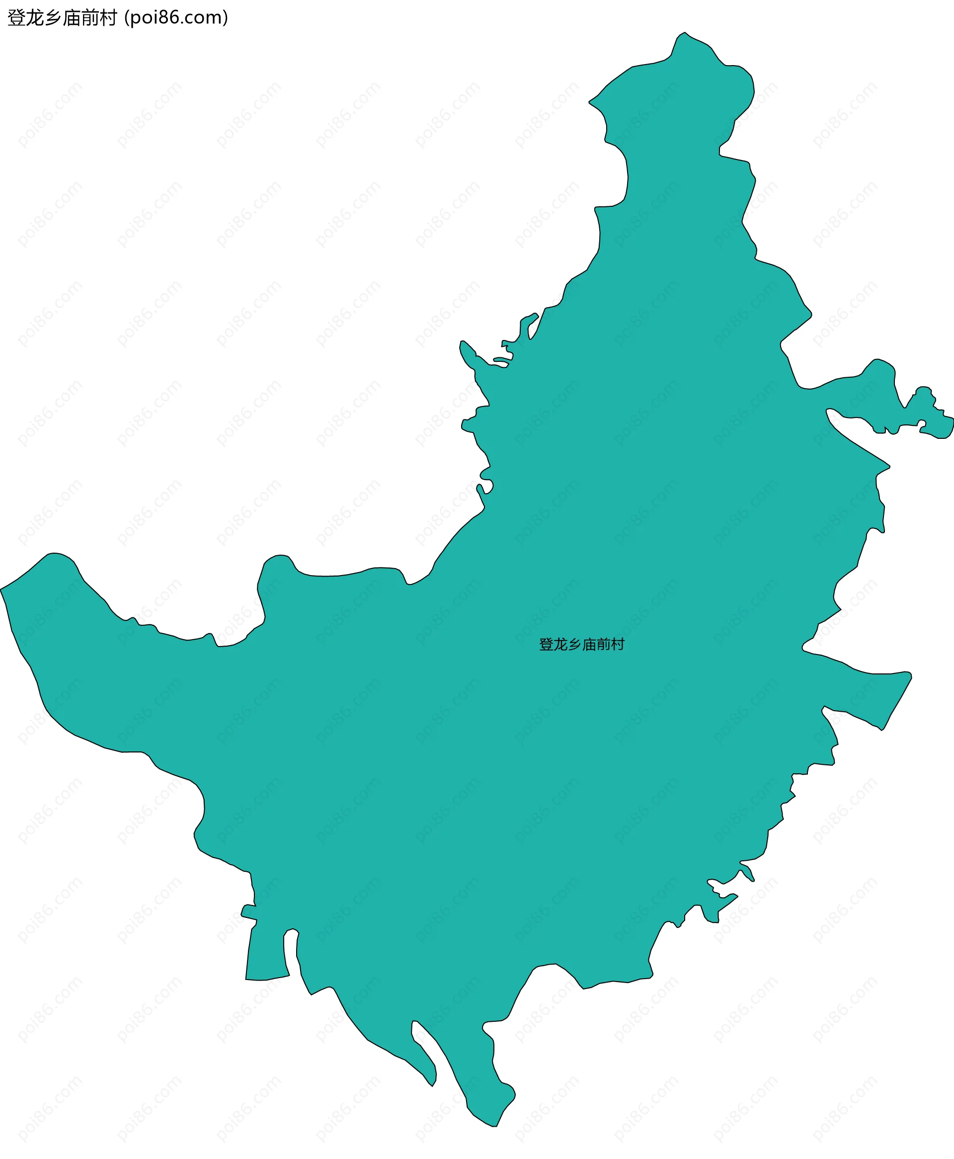 登龙乡庙前村边界地图