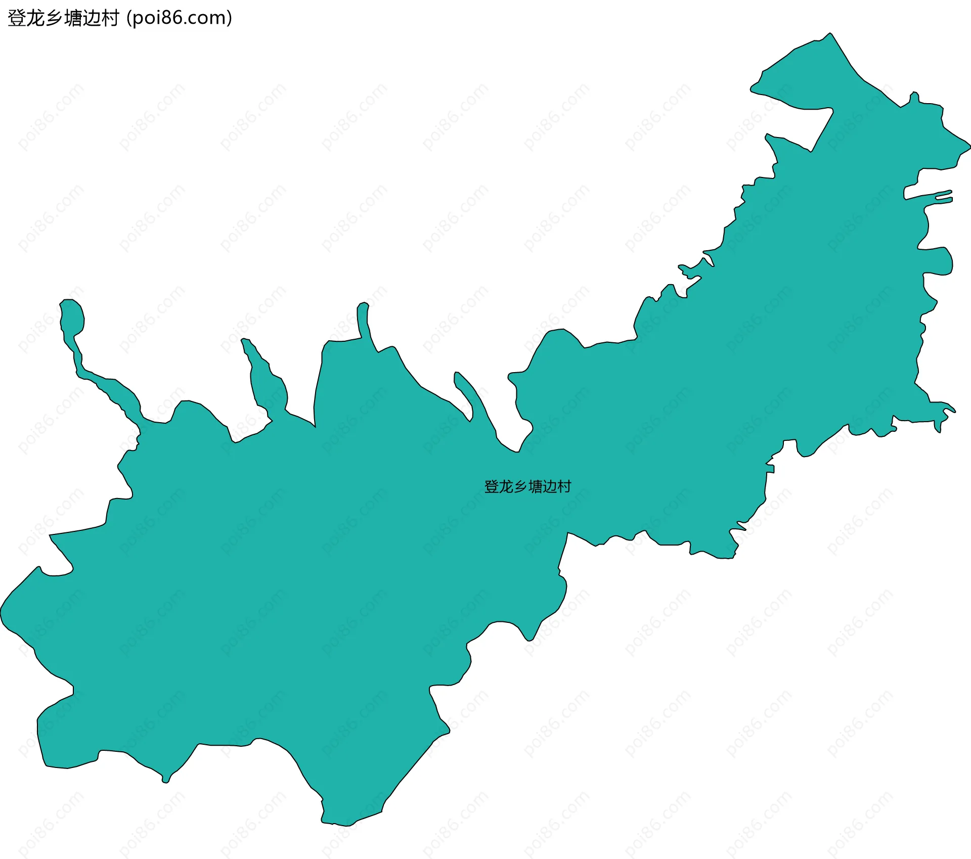 登龙乡塘边村边界地图