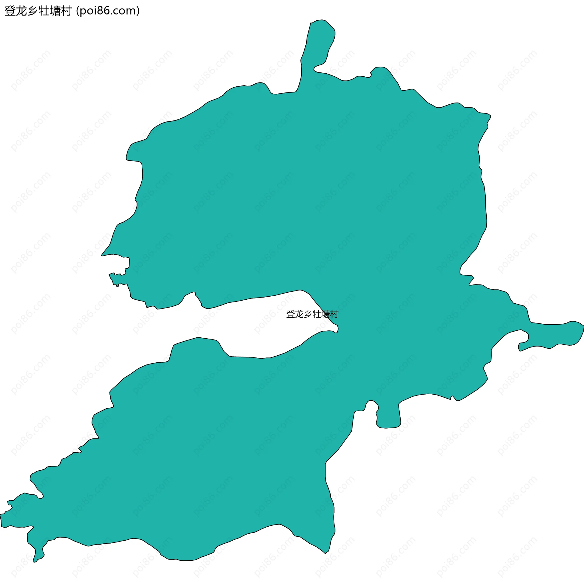 登龙乡牡塘村边界地图