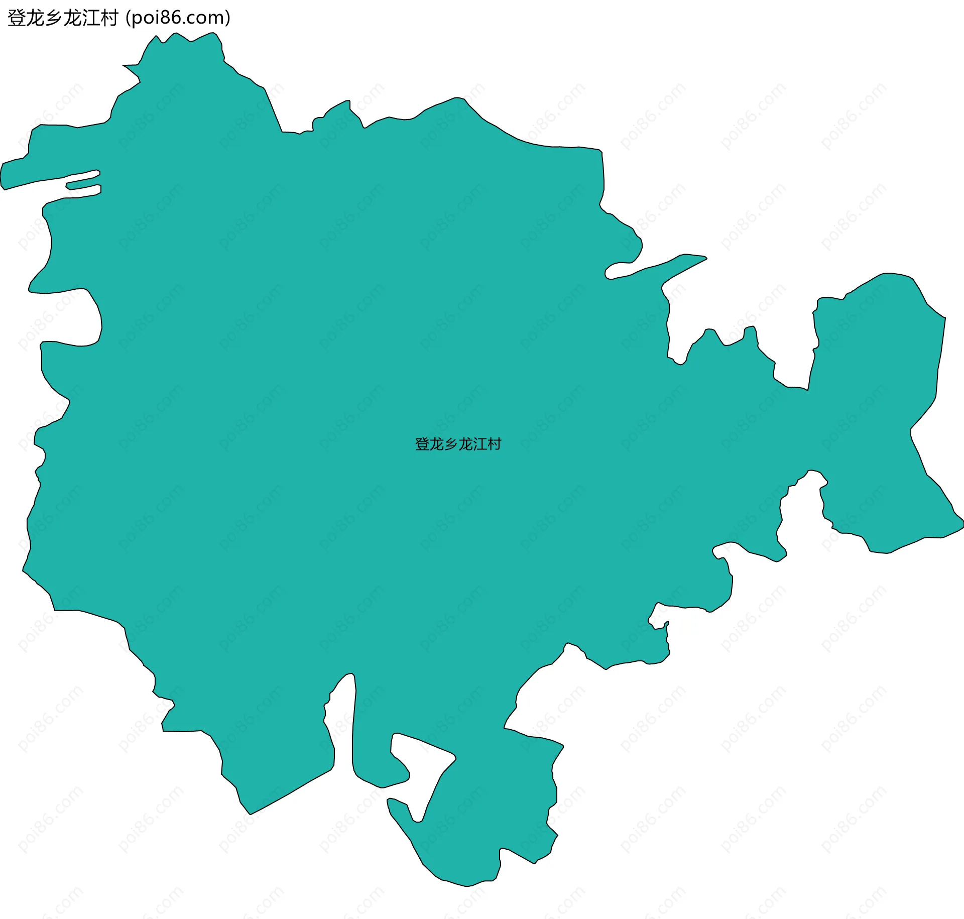 登龙乡龙江村边界地图