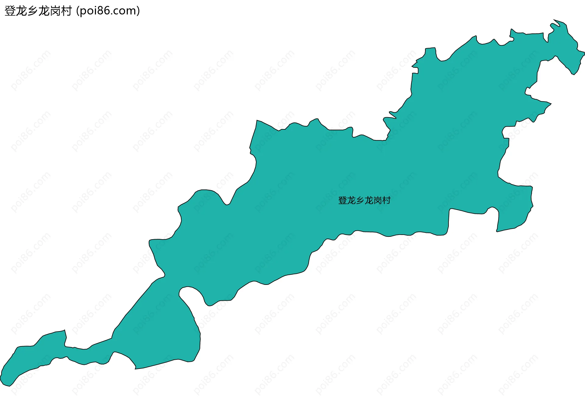 登龙乡龙岗村边界地图