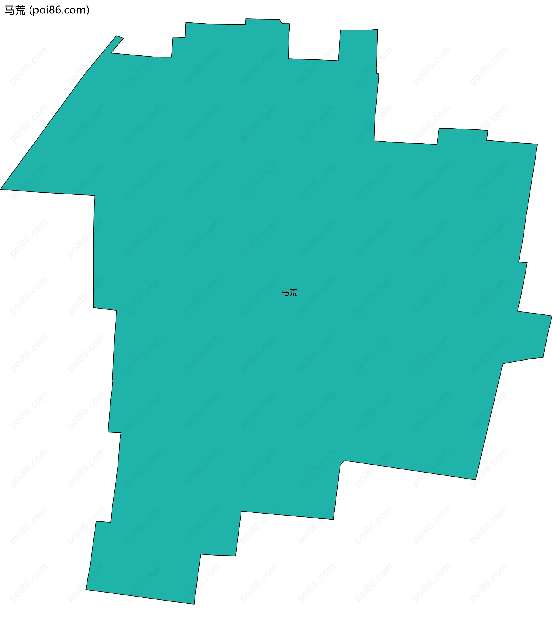 马荒边界地图
