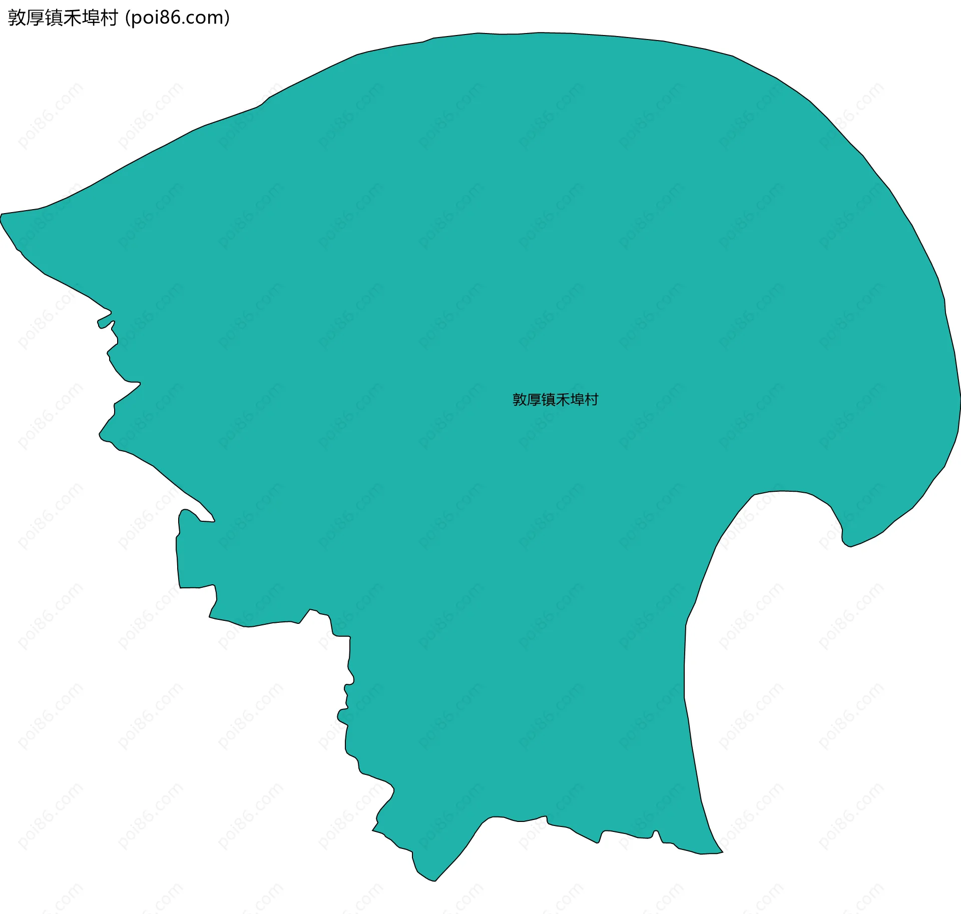 敦厚镇禾埠村边界地图