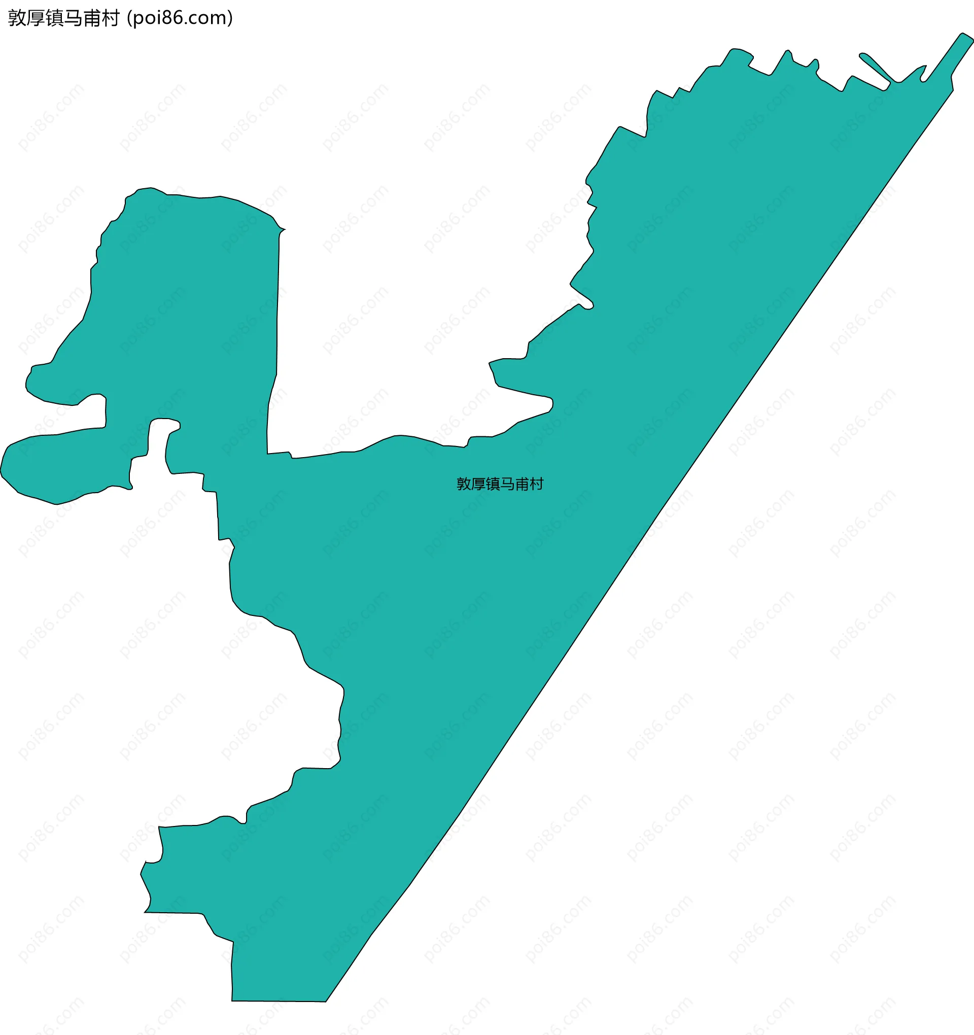 敦厚镇马甫村边界地图