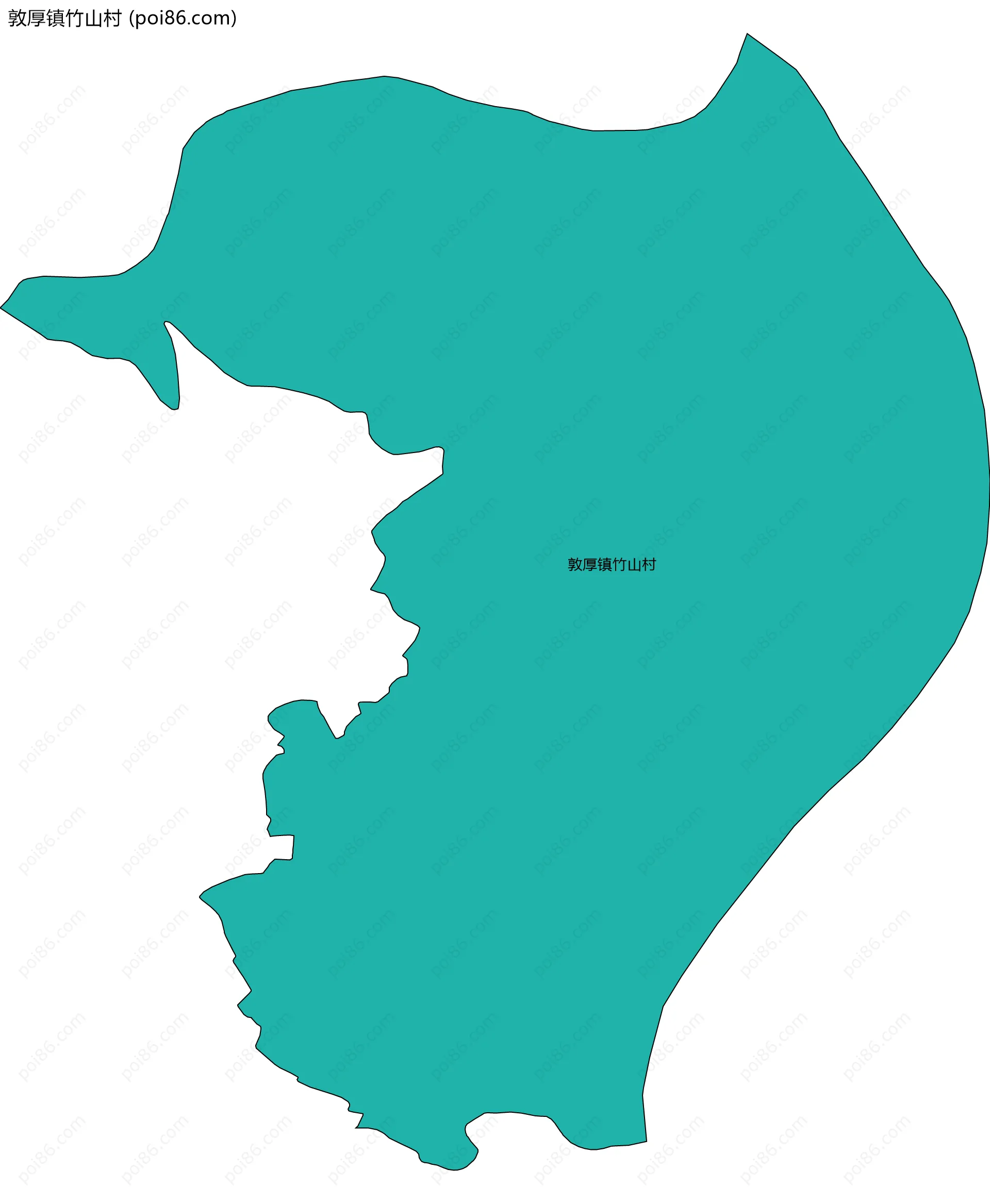 敦厚镇竹山村边界地图