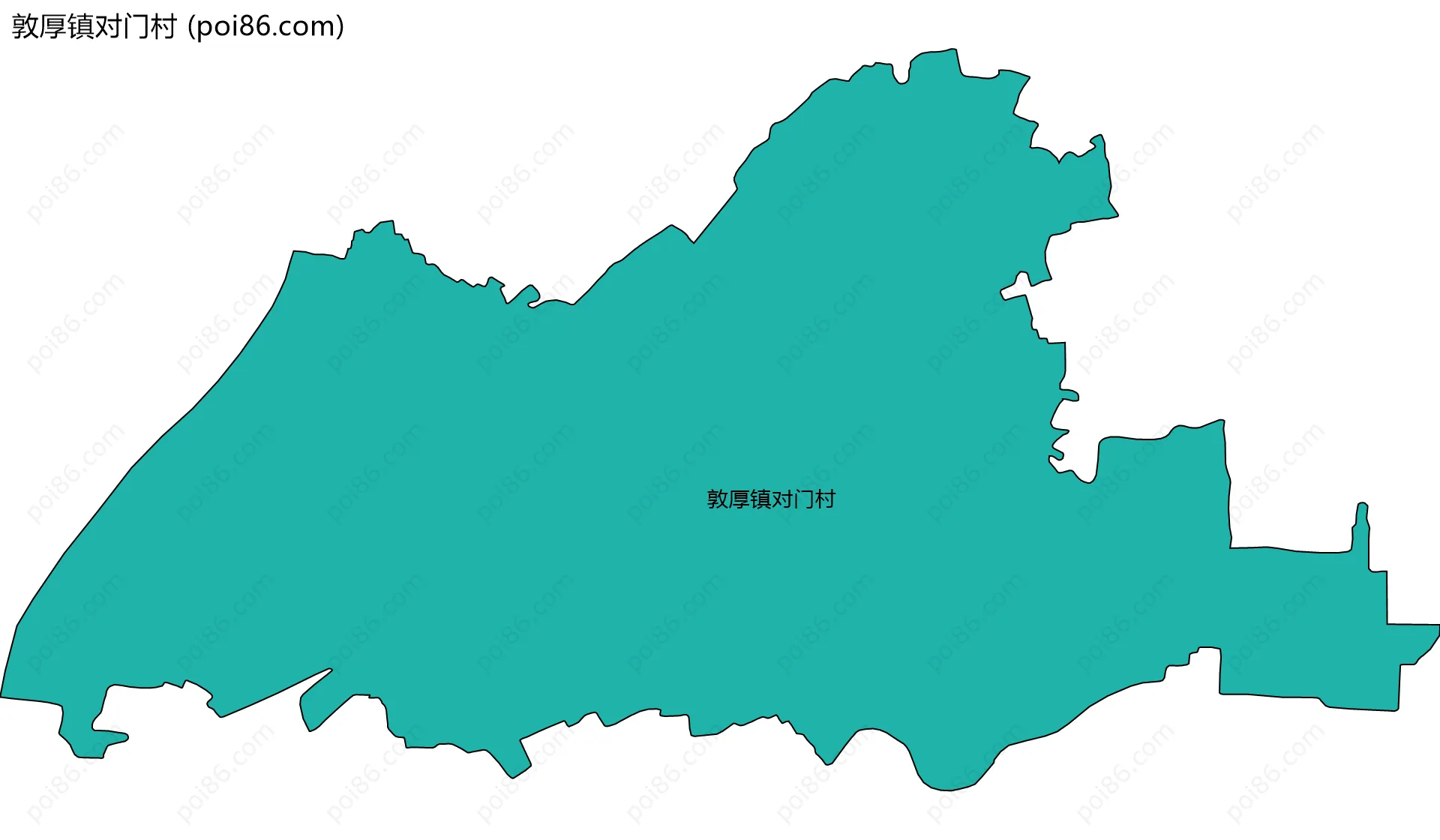敦厚镇对门村边界地图