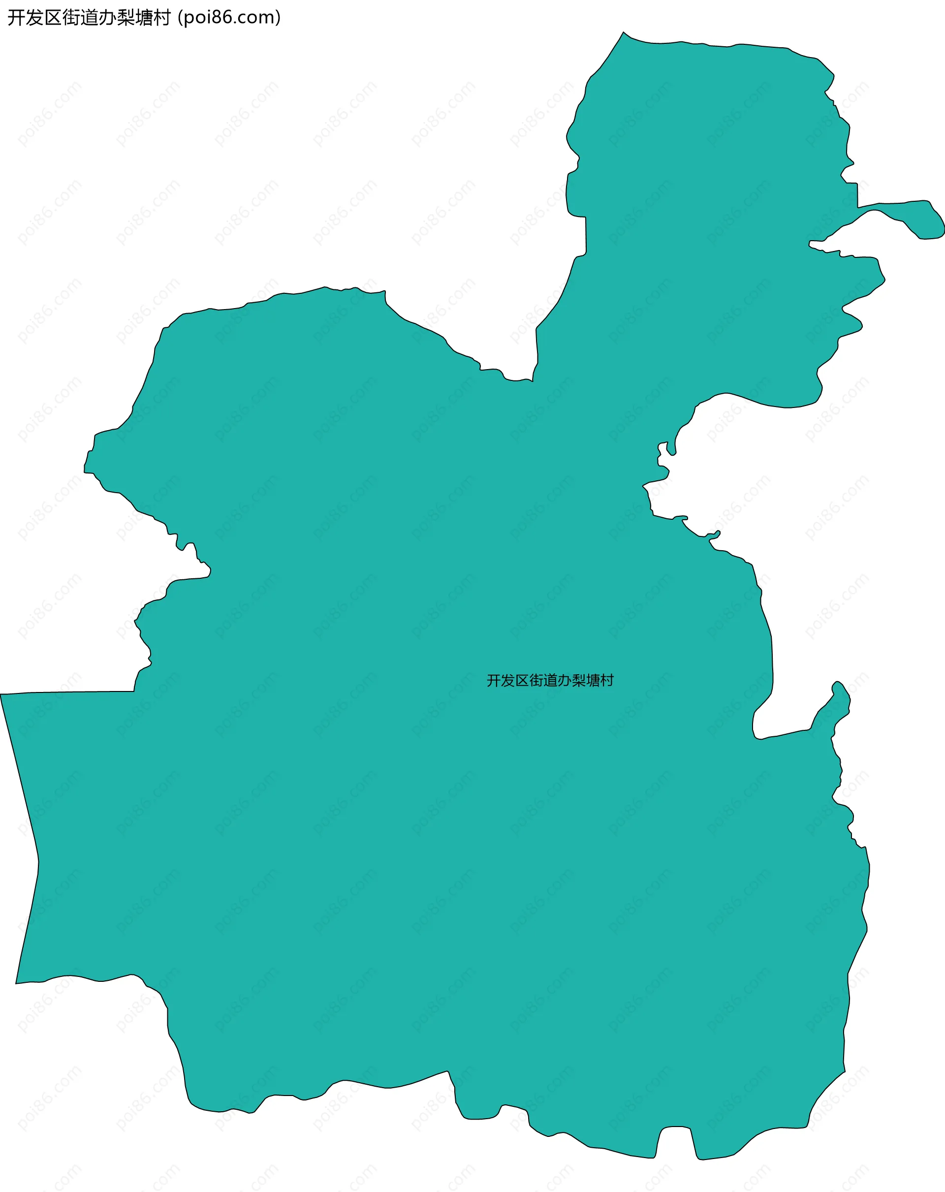 开发区街道办梨塘村边界地图