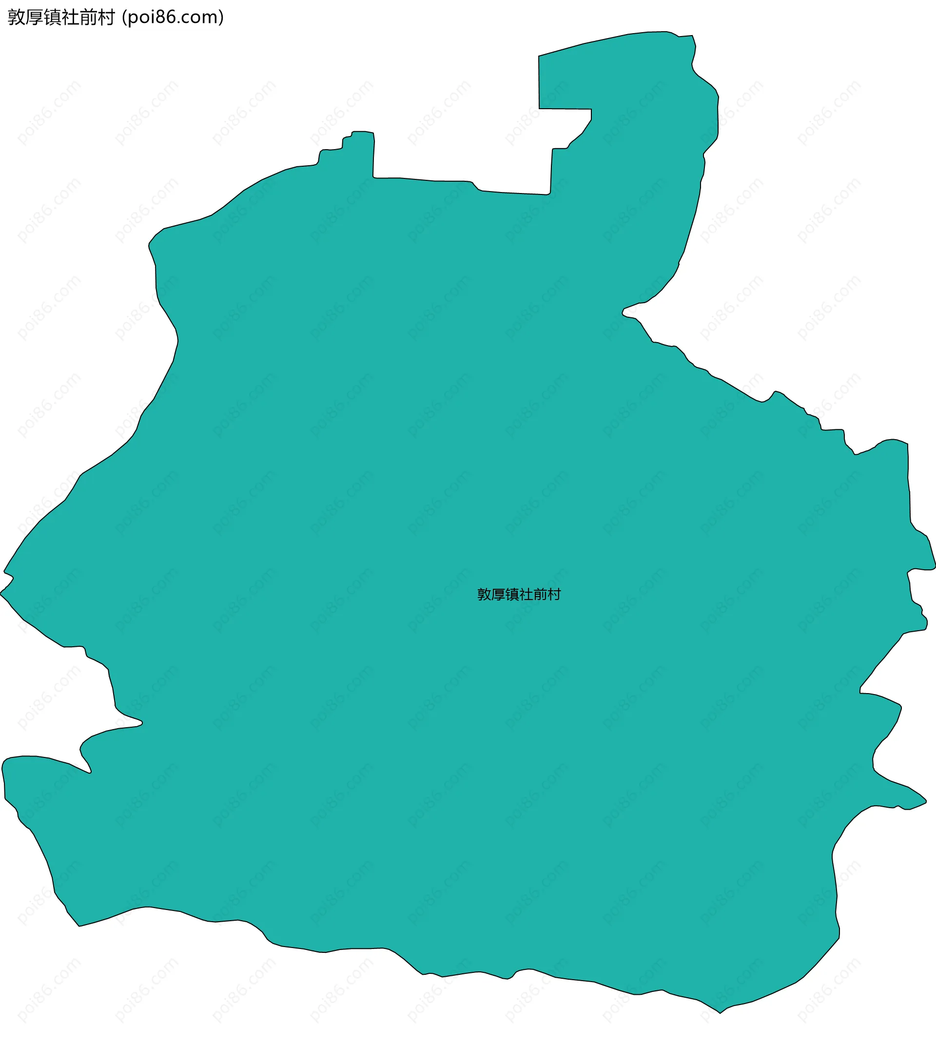敦厚镇社前村边界地图