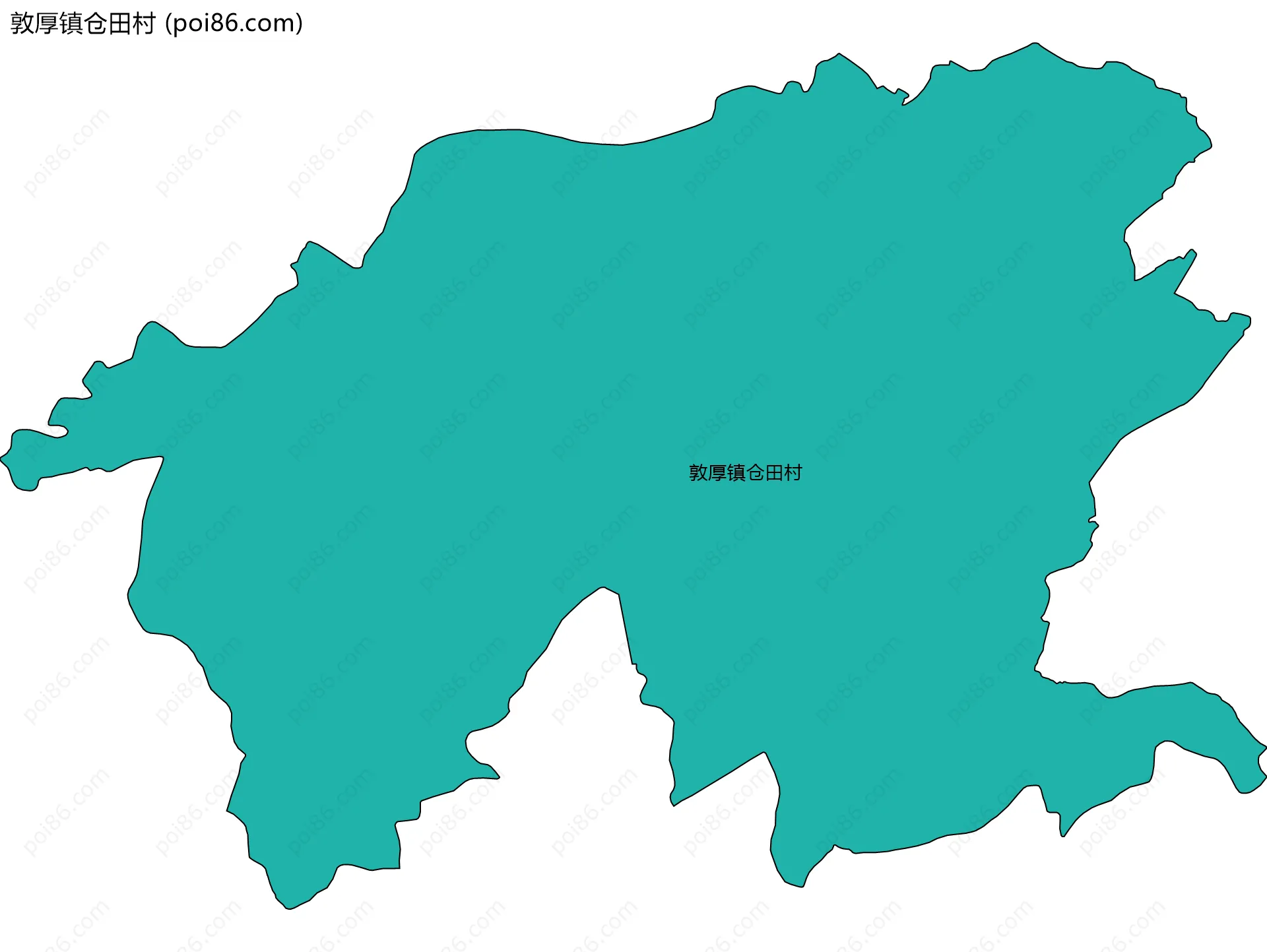敦厚镇仓田村边界地图