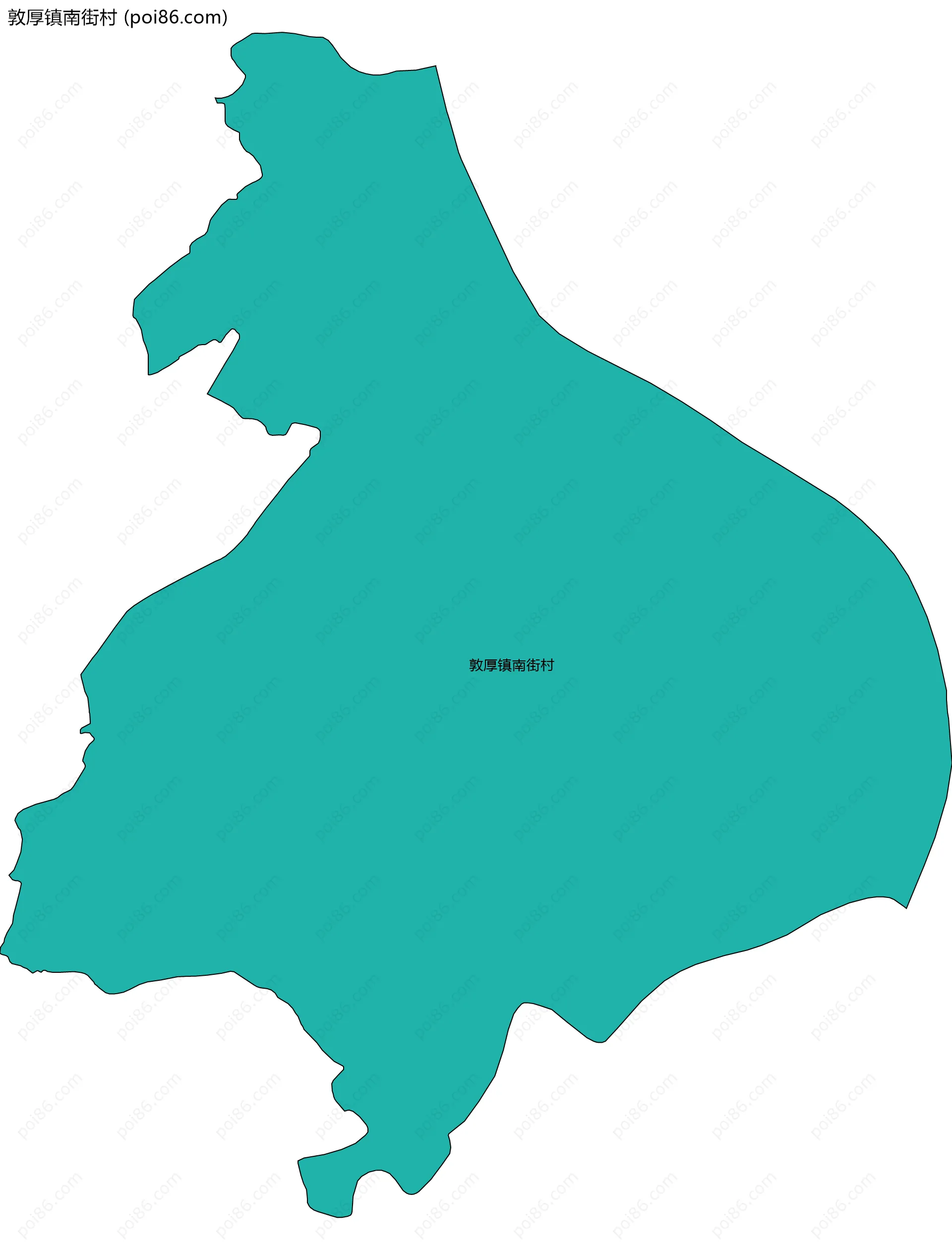 敦厚镇南街村边界地图