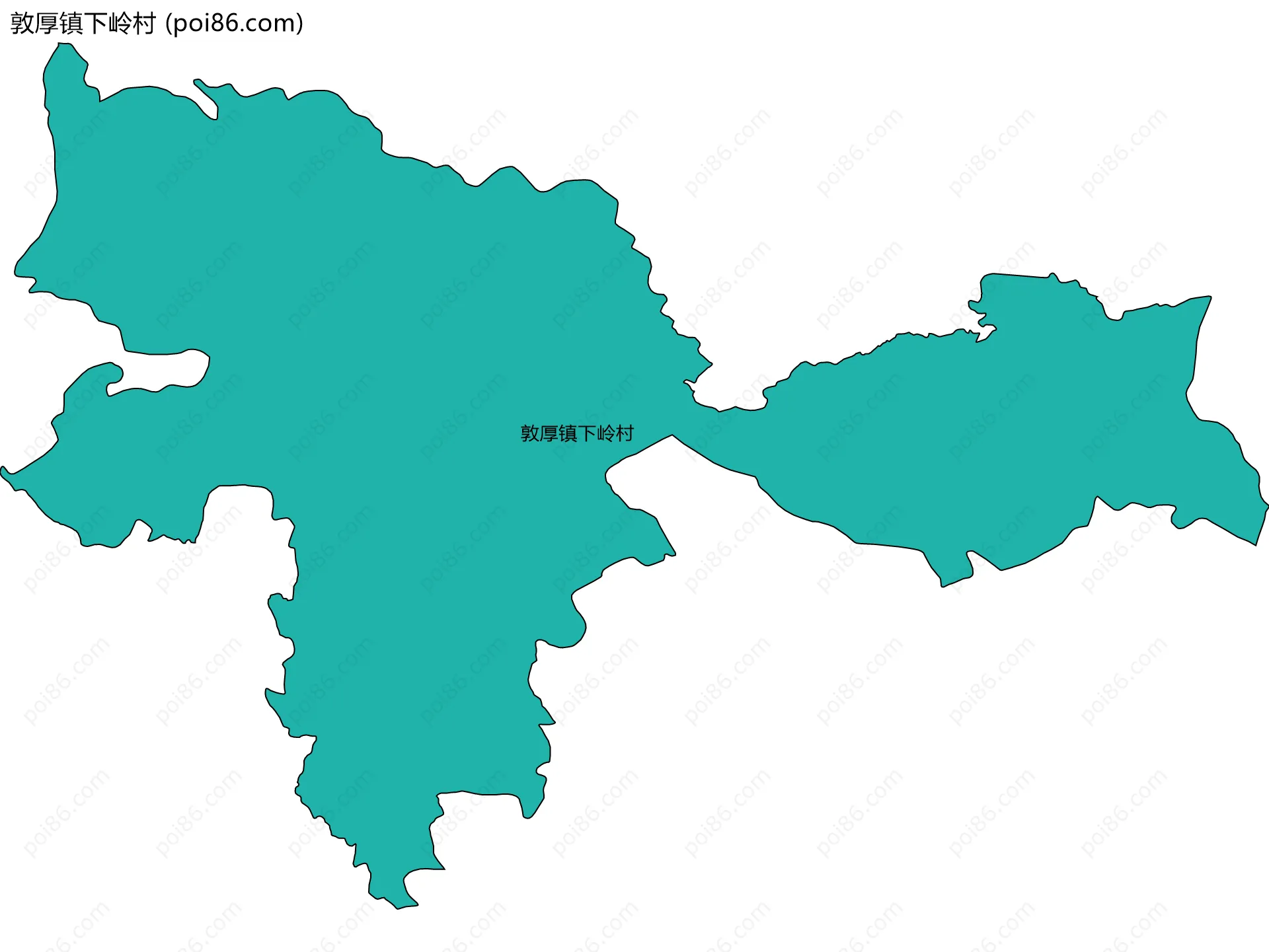 敦厚镇下岭村边界地图