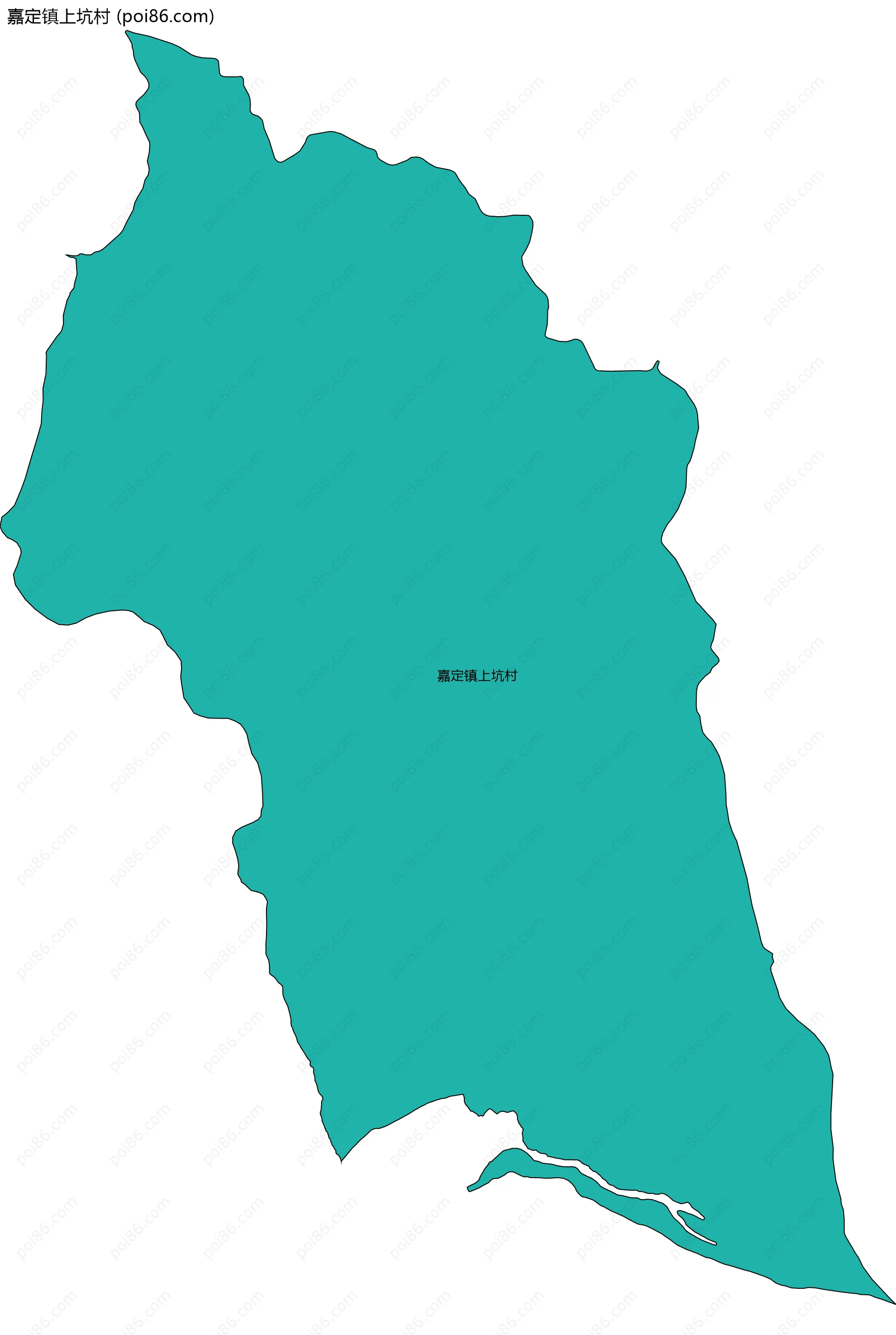 嘉定镇上坑村边界地图