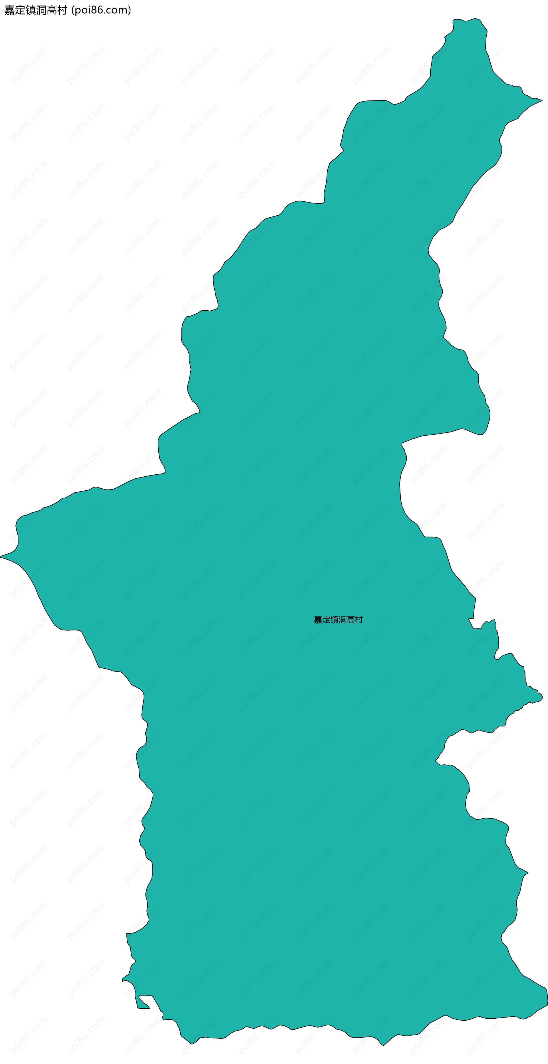 嘉定镇洞高村边界地图