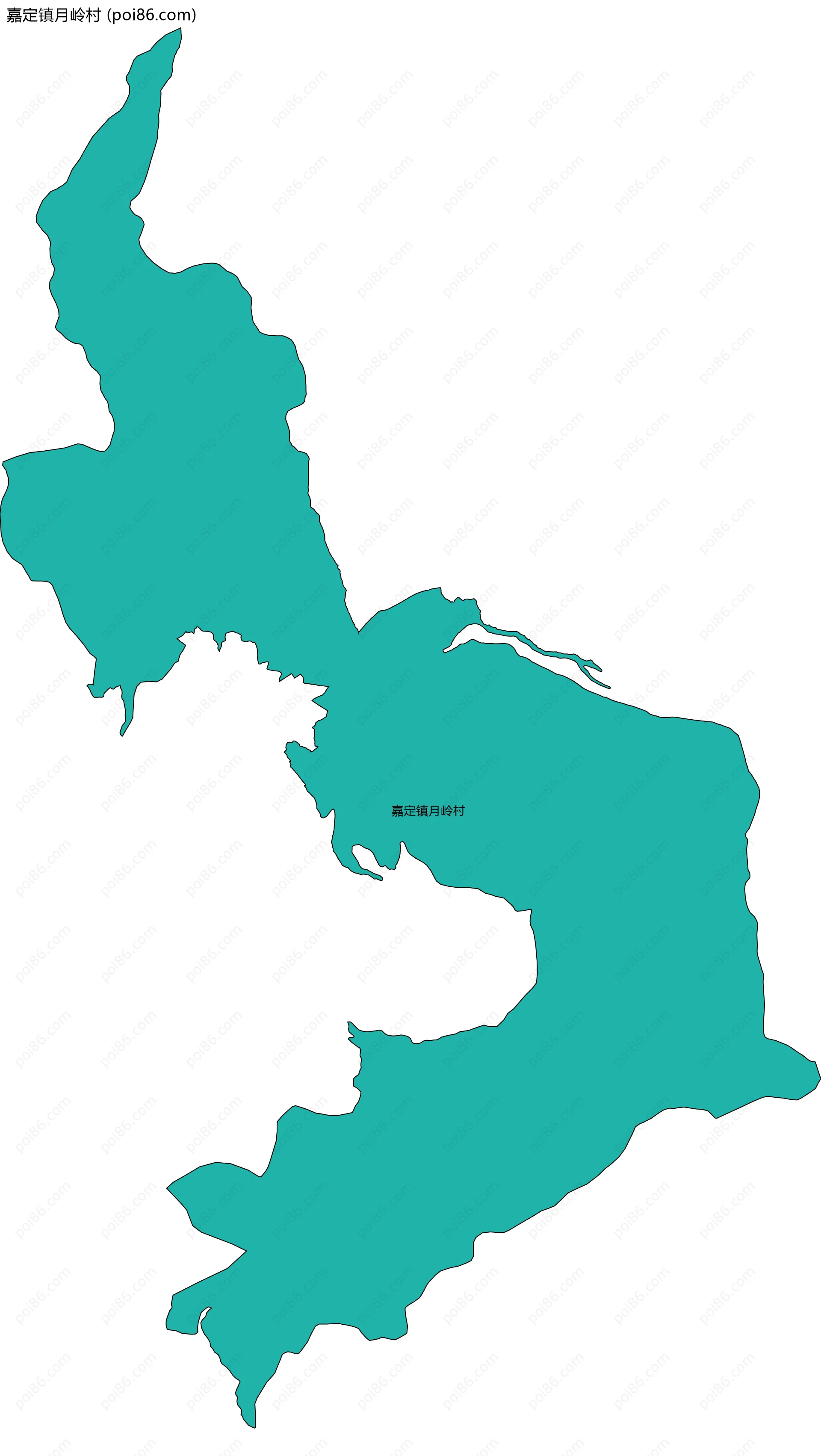 嘉定镇月岭村边界地图