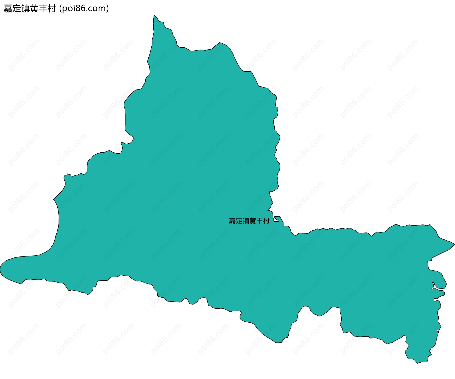 嘉定镇黄丰村边界地图