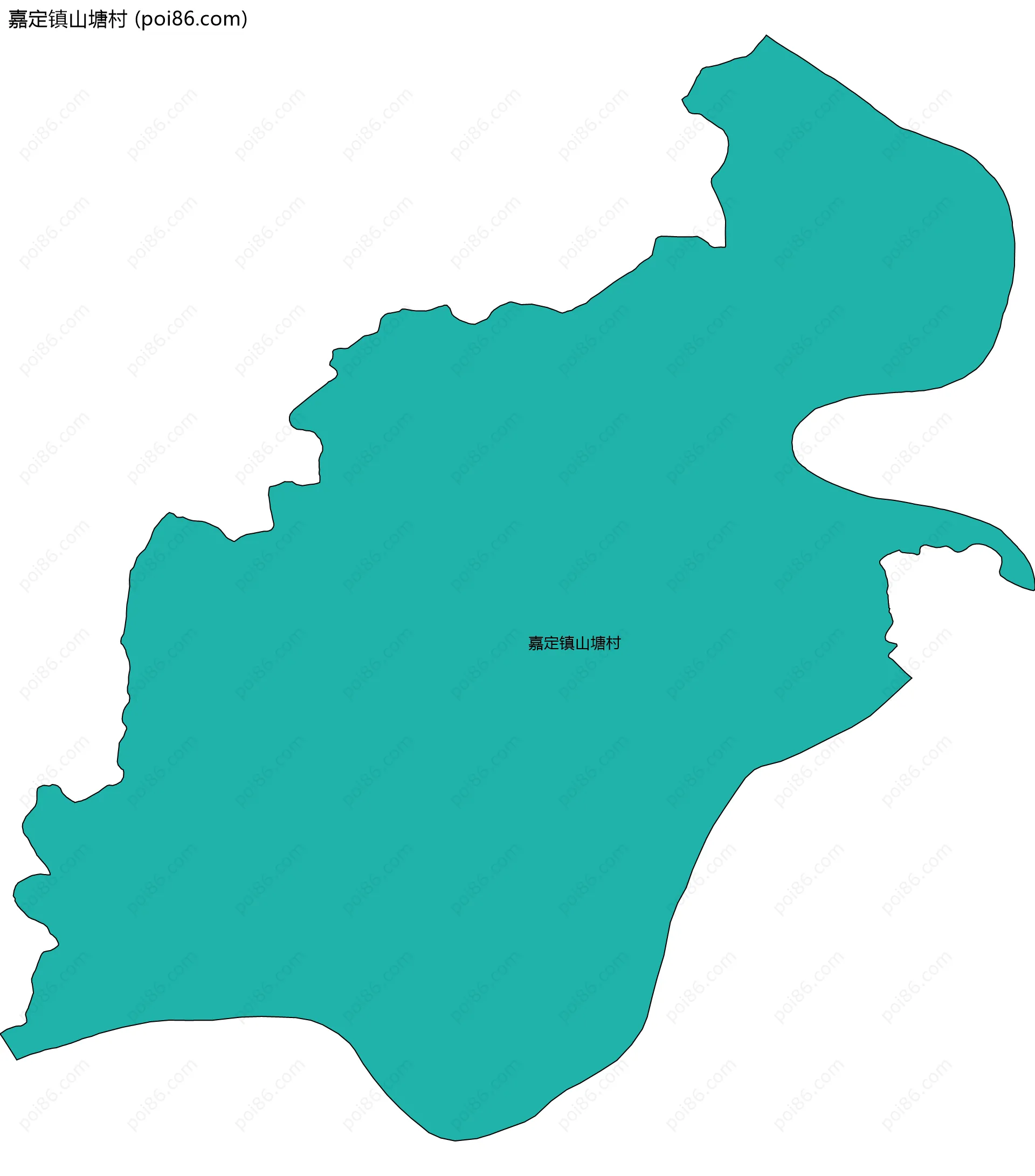 嘉定镇山塘村边界地图