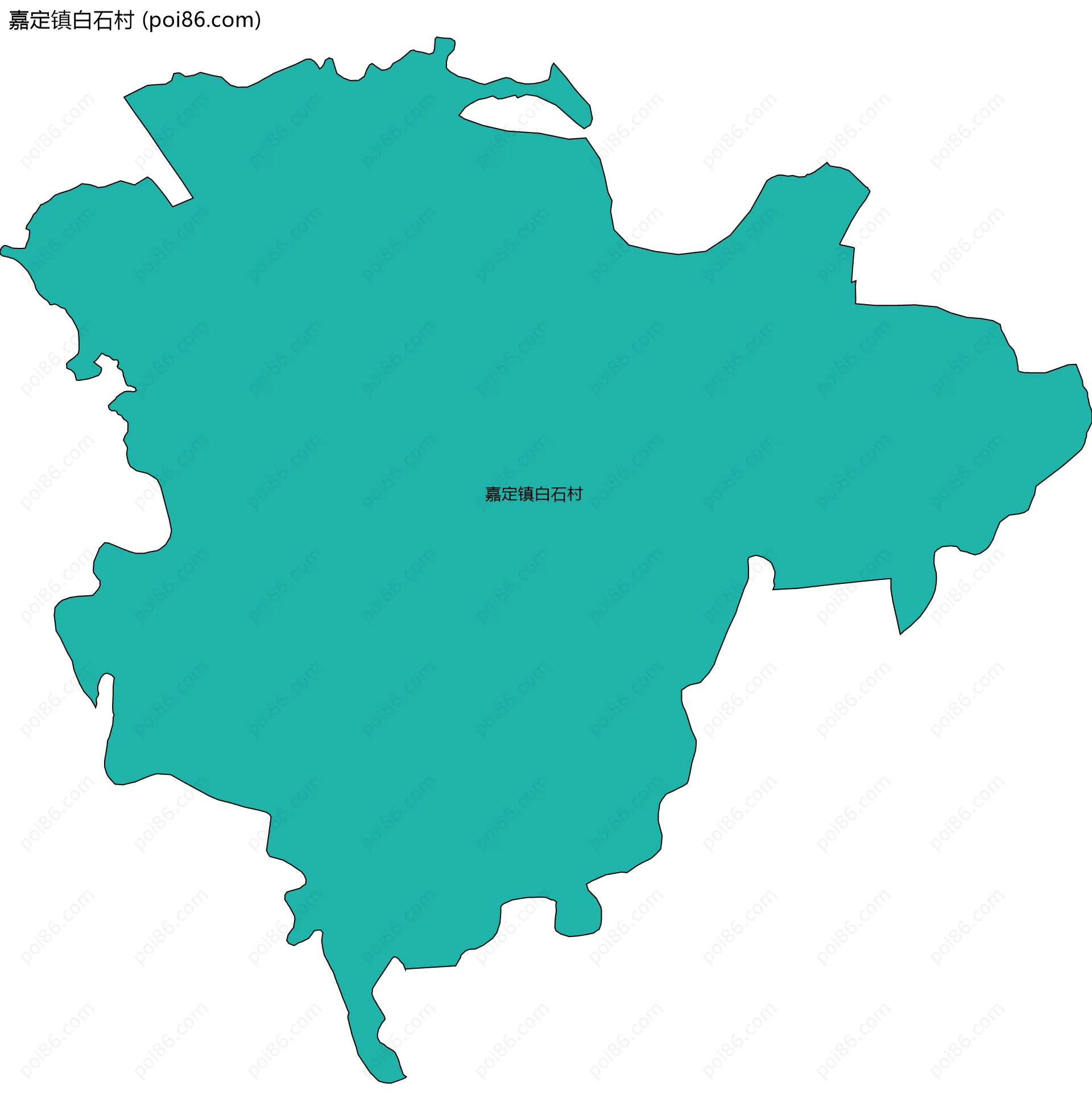 嘉定镇白石村边界地图